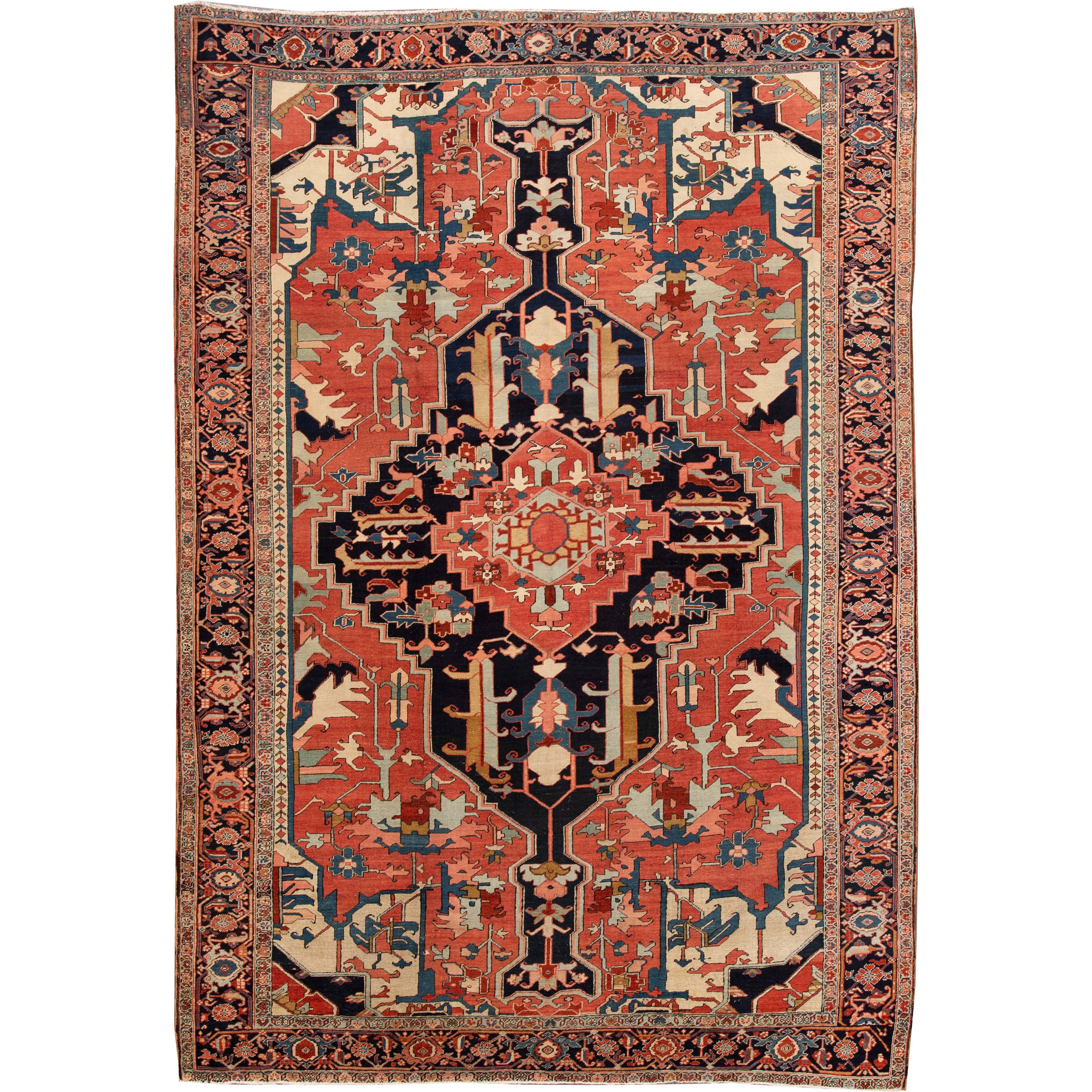 Antique Persian Heriz Carpet