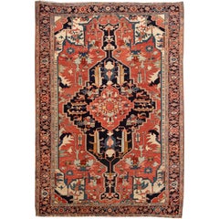 Antique Persian Heriz Carpet
