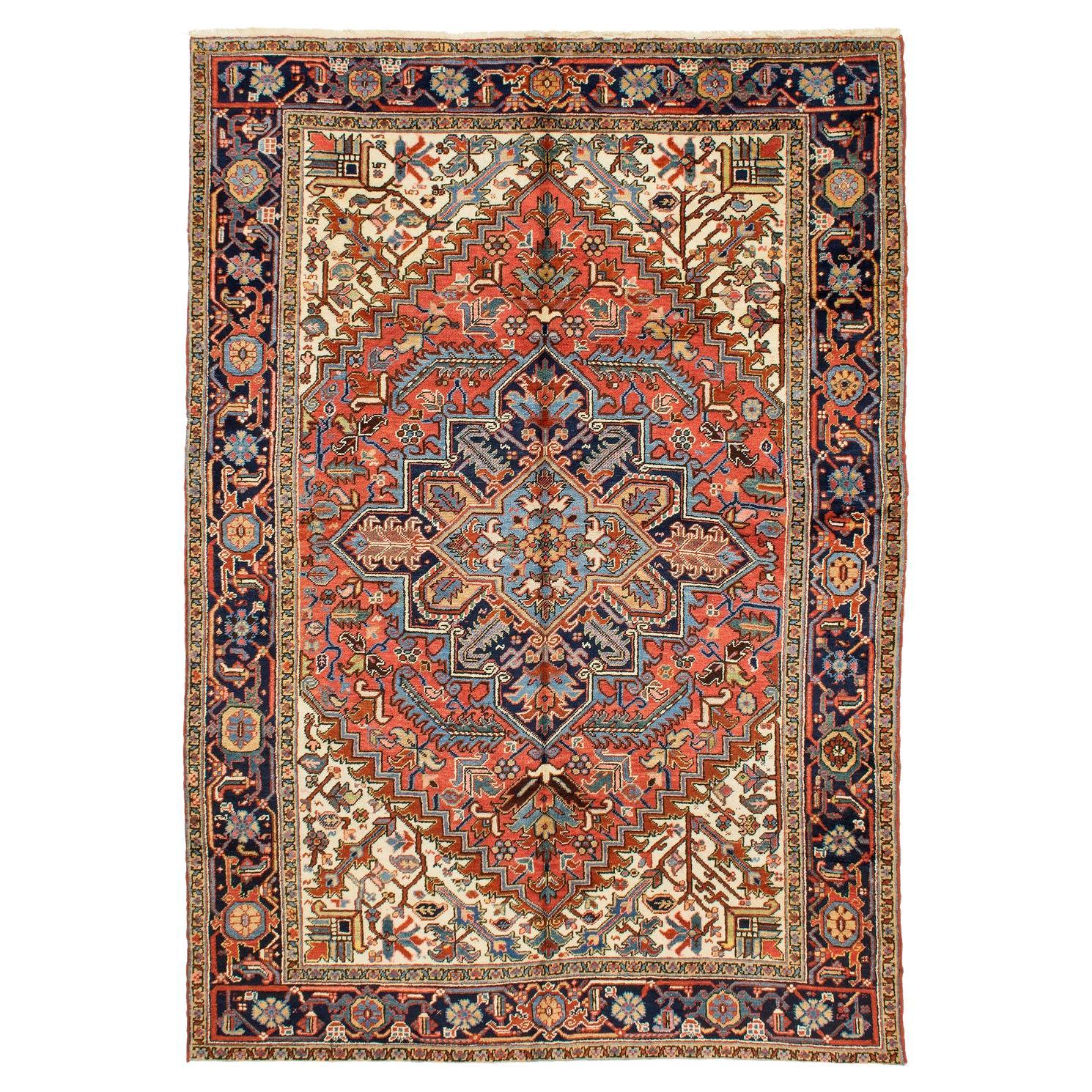 Antique Persian Heriz Carpet