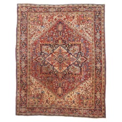 1920's Persian Heriz Carpet with Modern Style