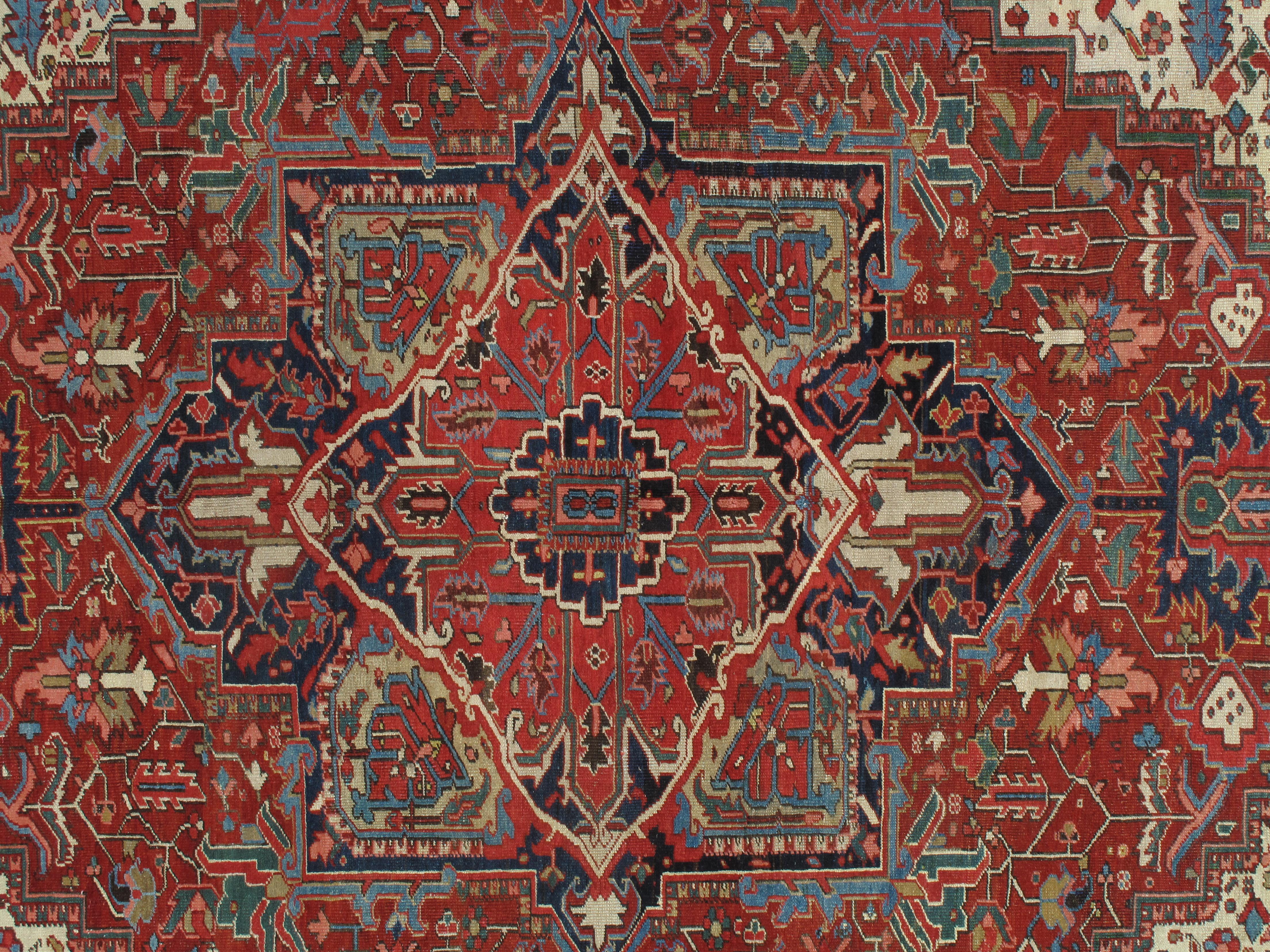 Heriz carpets are the staple of the furnishing market and remain the most popular of all NW Persian carpets. They were produced for the rapidly growing US market in the late 19th-early 20th centuries. In home design, Heriz carpets are beloved for