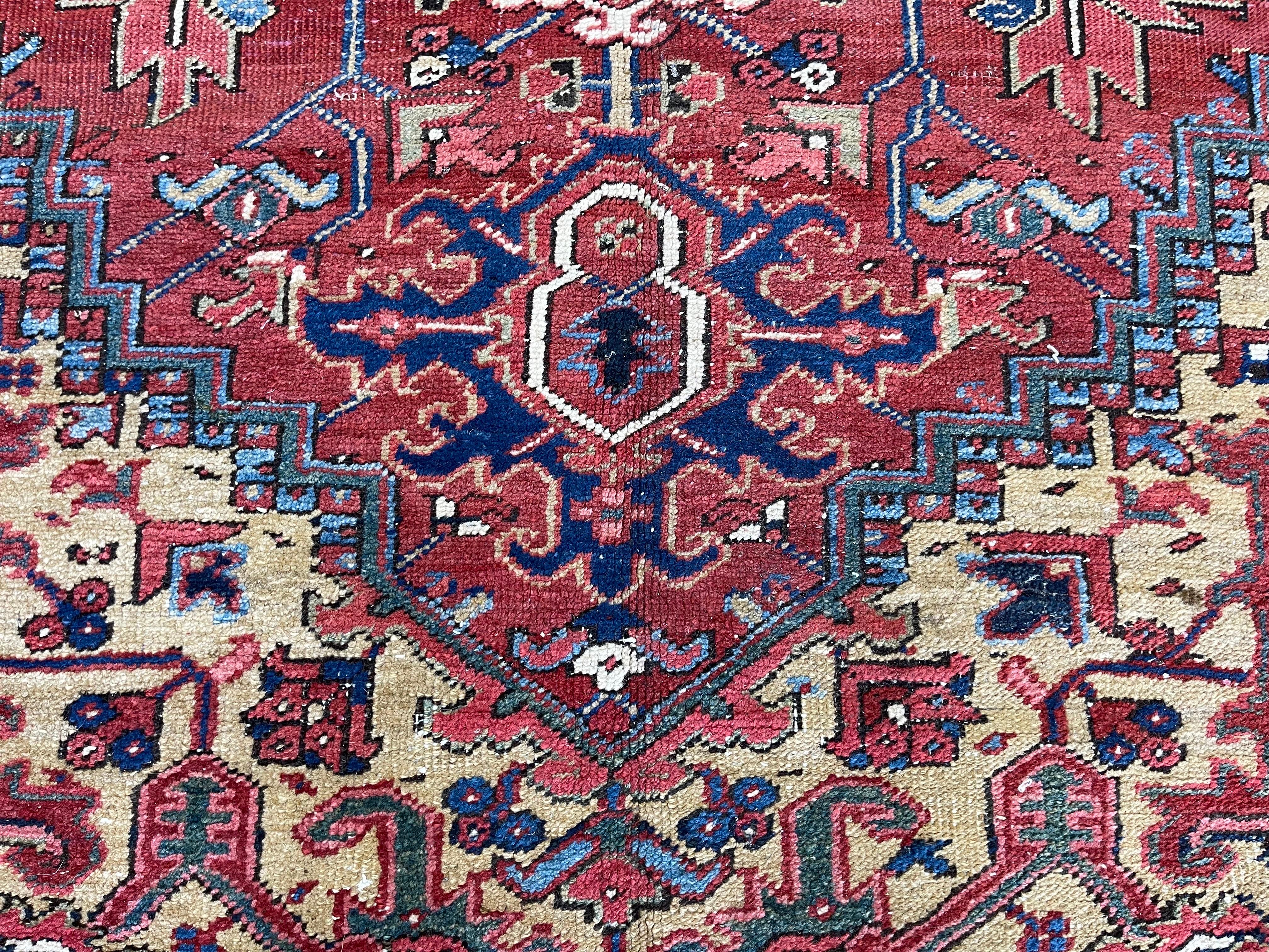 Early 20th Century Antique Persian Heriz circa 1920 For Sale