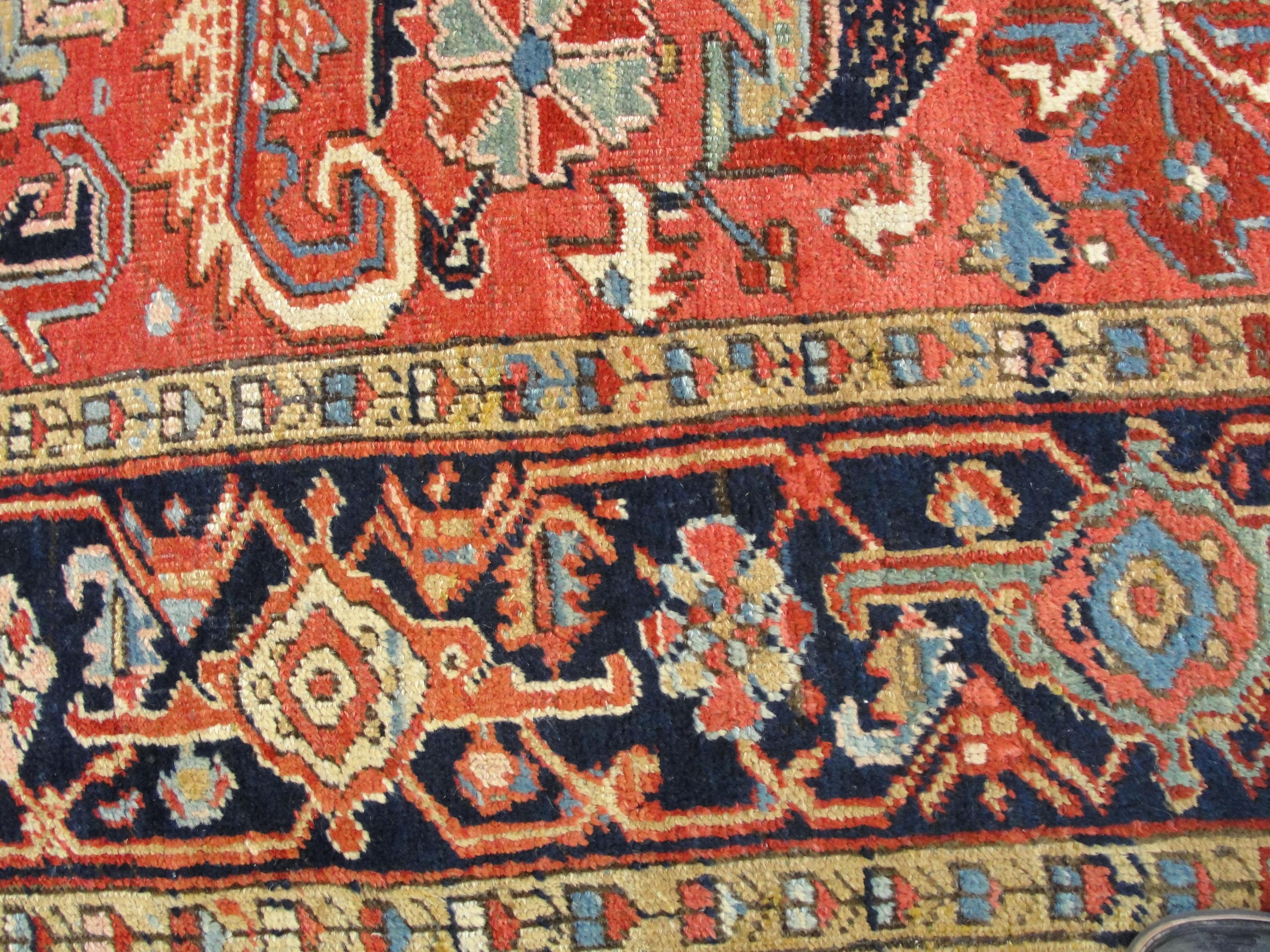 Heriz Serapi Antique Persian Heriz Dragon Rug