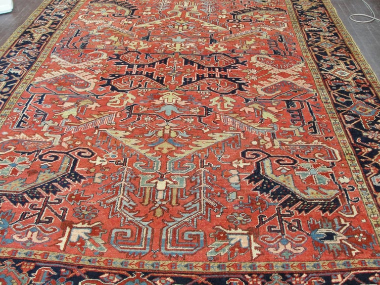 Antique Persian Heriz Dragon Rug at 1stDibs