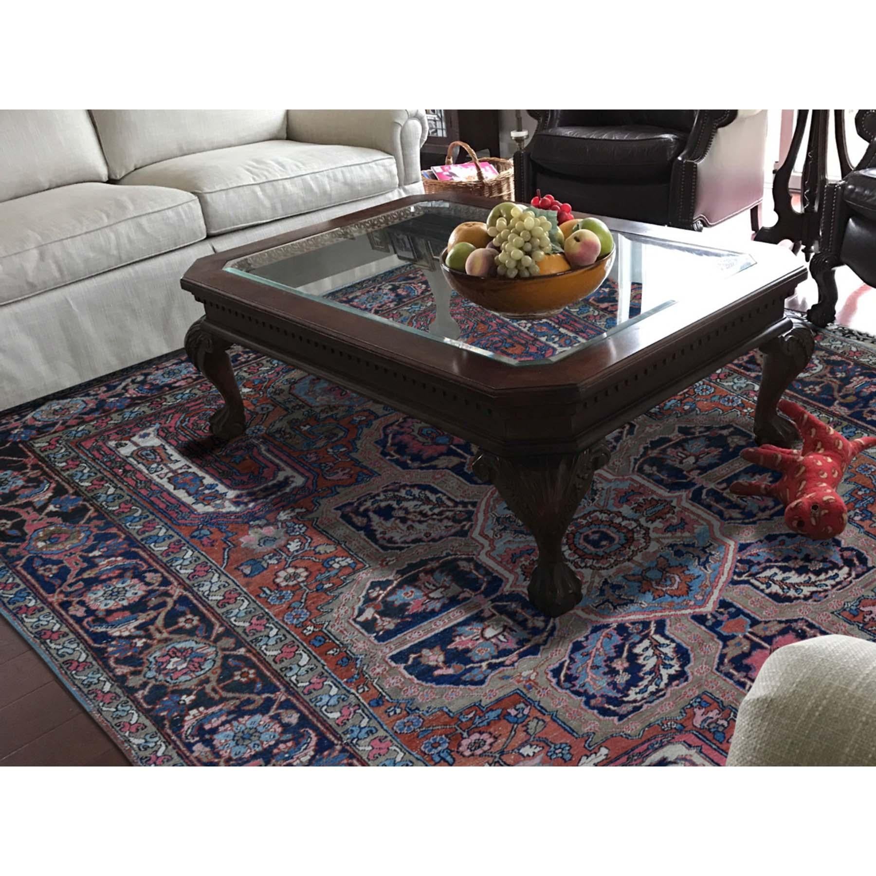 This is a truly genuine one-of-a-kind Antique Persian Heriz Good Condition Flower Design Hand-Knotted Rug.It has been Knotted for months and months in the centuries-old Persian weaving craftsmanship techniques by expert artisans. 


Primary