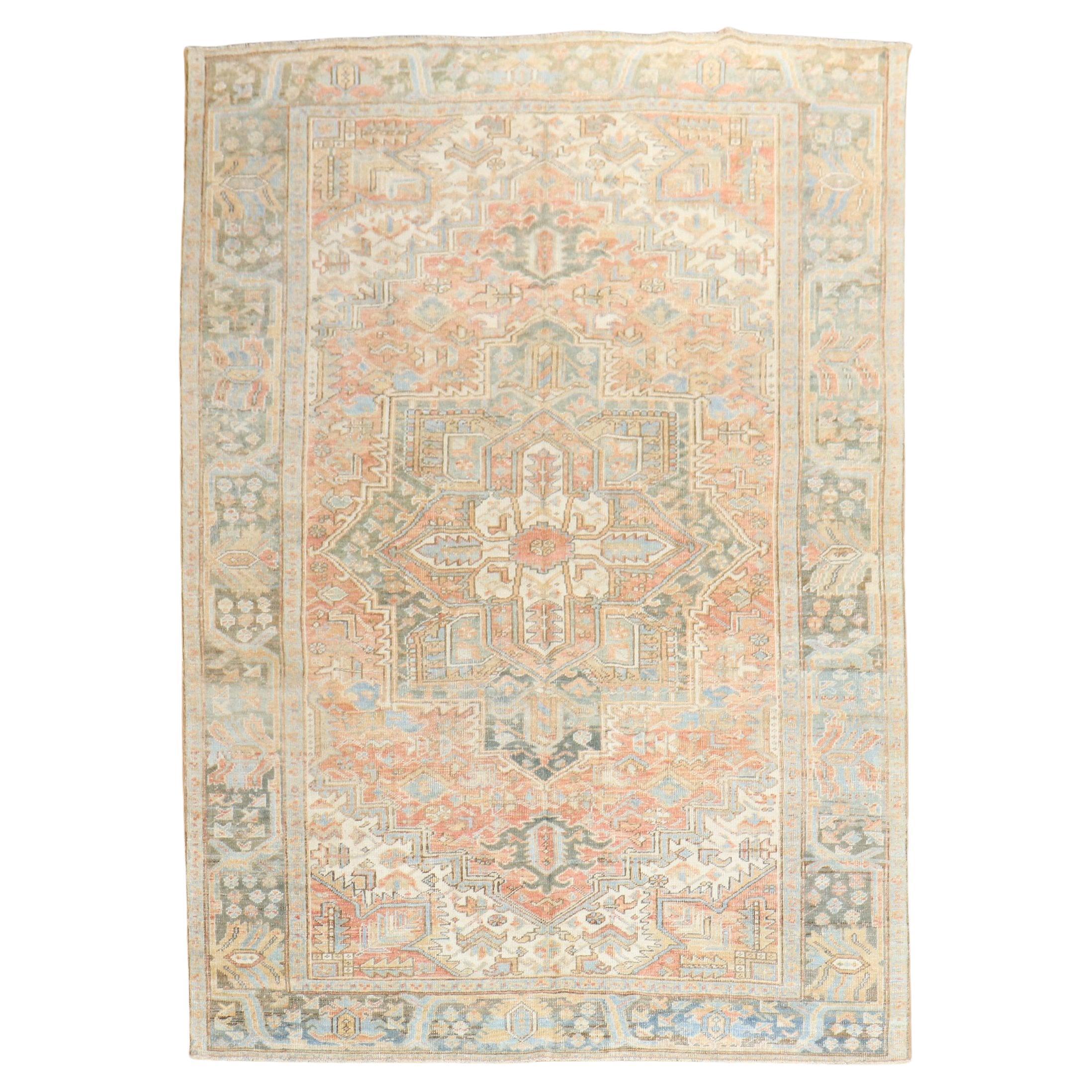 Antique Persian Heriz Intermediate Rug For Sale