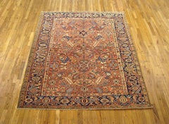 Antique Persian Heriz Karaja Oriental Rug, Room Size, W/ Geometric Abstracts
