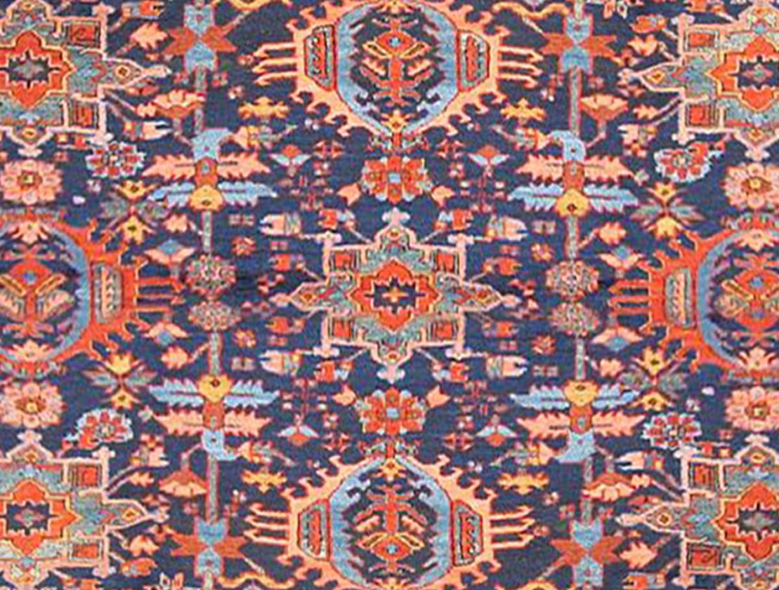 Antique Persian Heriz Karaja Oriental Rug, in room size

An antique Persian Heriz Karaja oriental rug, size 8'0