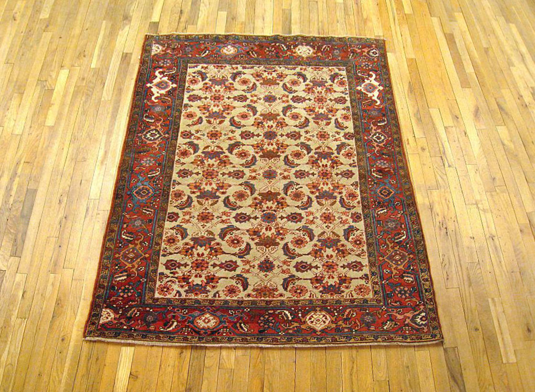 Antique Persian Heriz Karaja Oriental rug, in small size.

An antique Persian Heriz Karaja oriental rug, size 6'0