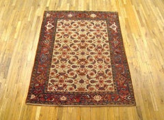 Antique Persian Heriz Karaja Oriental Rug, Small Size, w/ Herati Design