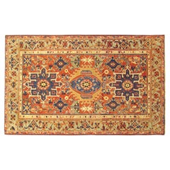Antiker persischer Heriz Karaja- orientalischer Teppich, klein, mit mehreren Medaillons