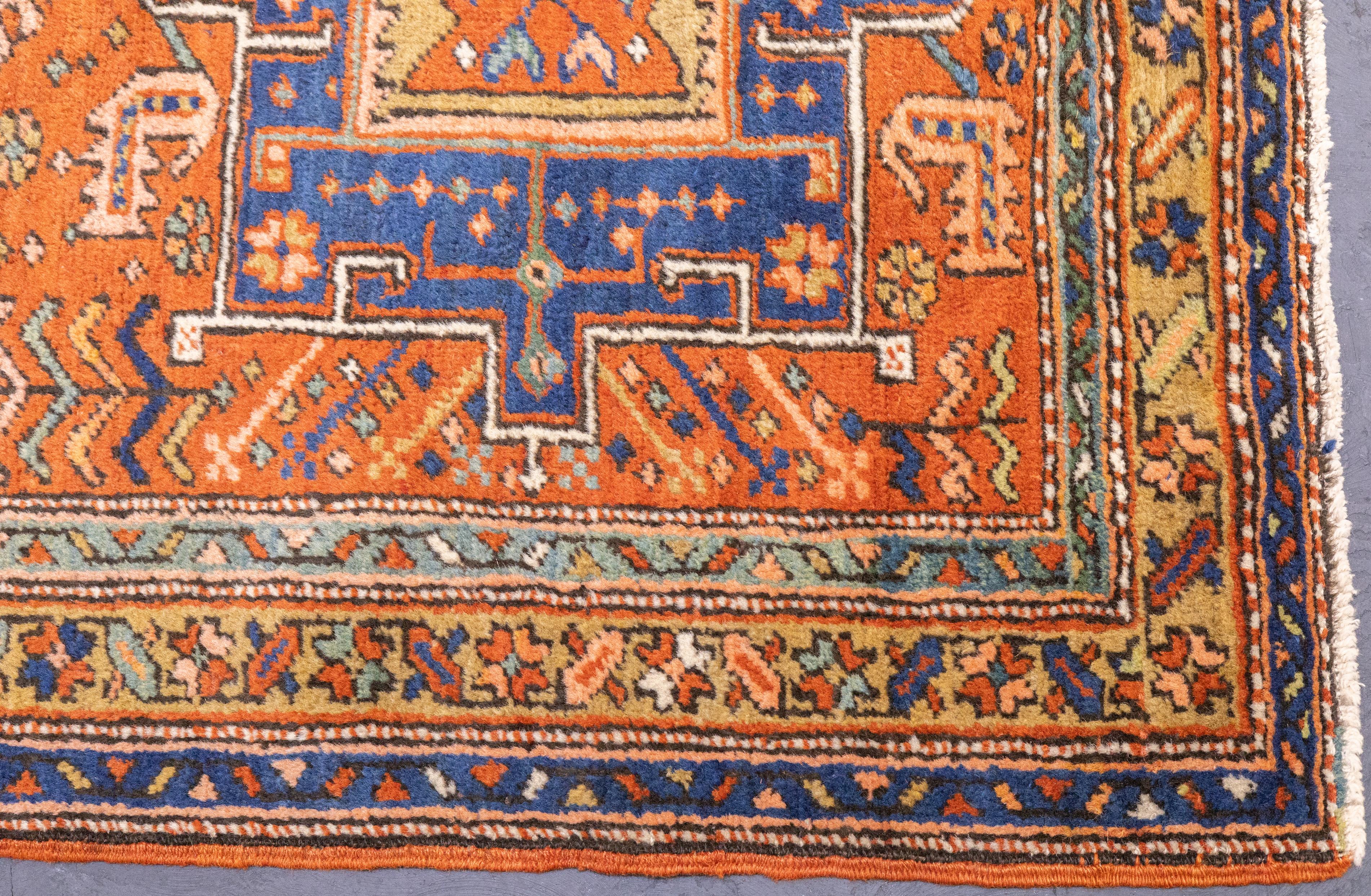 Antiker Persischer Heriz Langer Teppich 3' x 10' im Zustand „Gut“ im Angebot in New York, NY