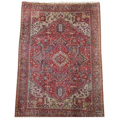 Antique Persian Heriz Oriental Carpet, circa 1930