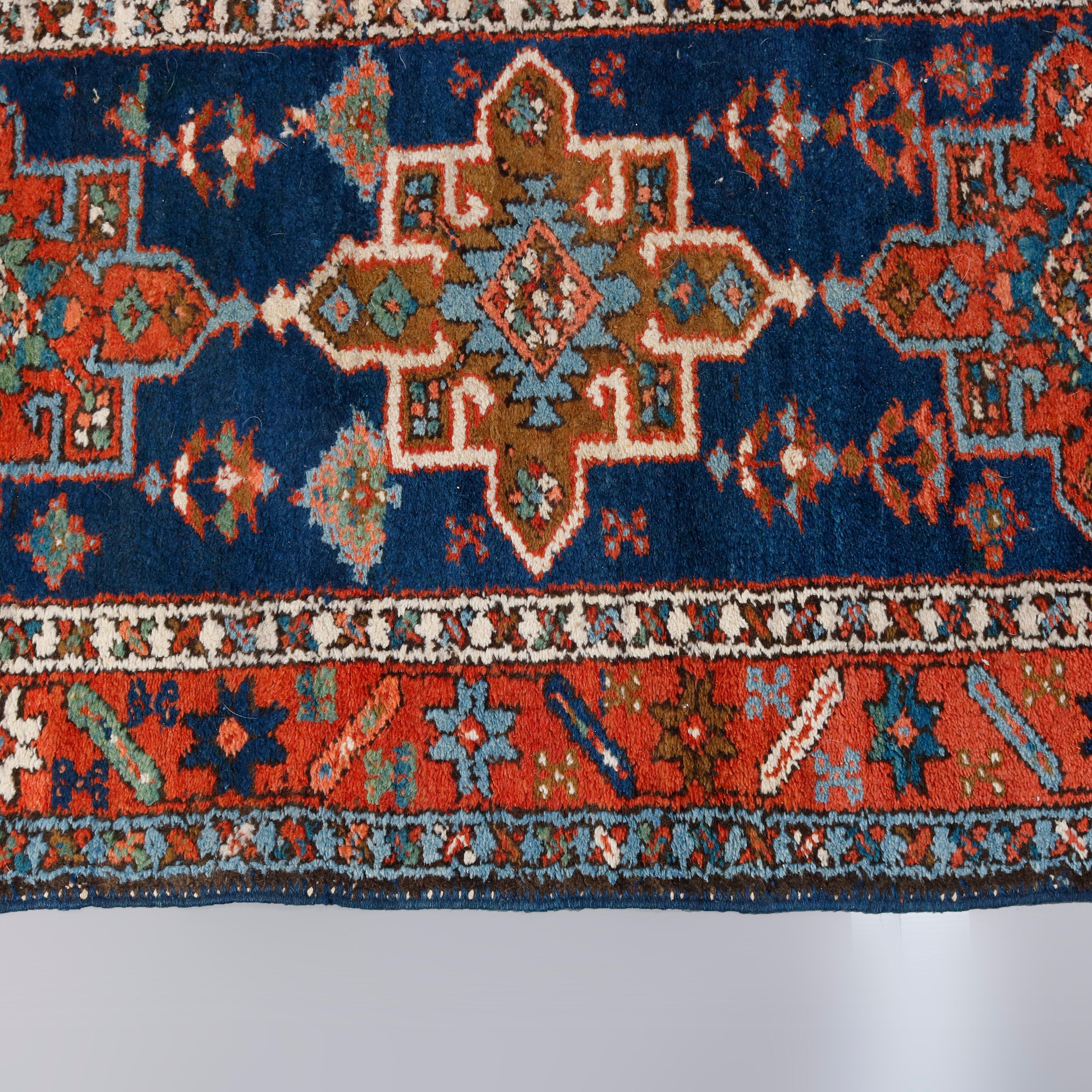 Antique Persian Heriz Oriental Long Rug Runner, circa 1900 5