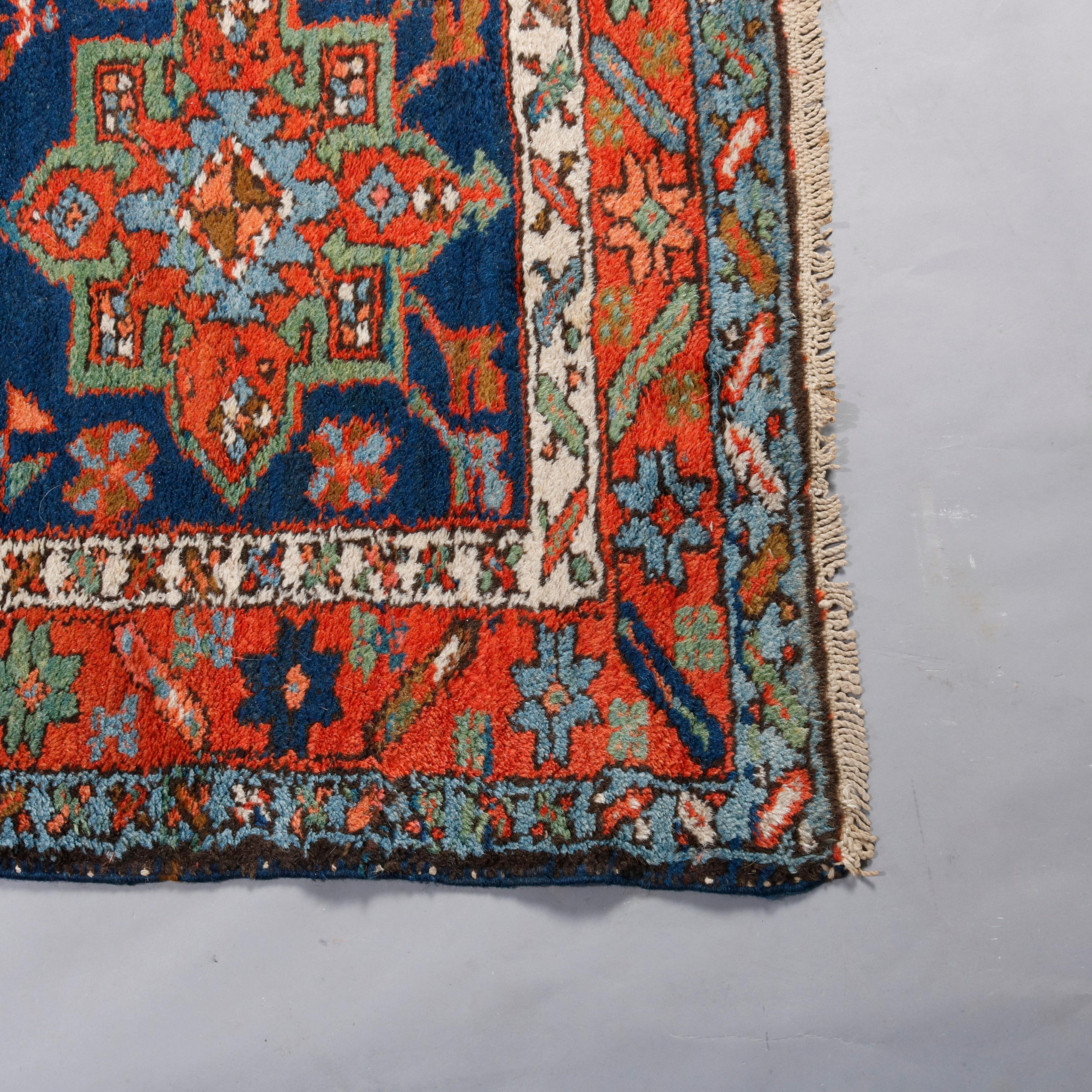 Antique Persian Heriz Oriental Long Rug Runner, circa 1900 In Good Condition In Big Flats, NY