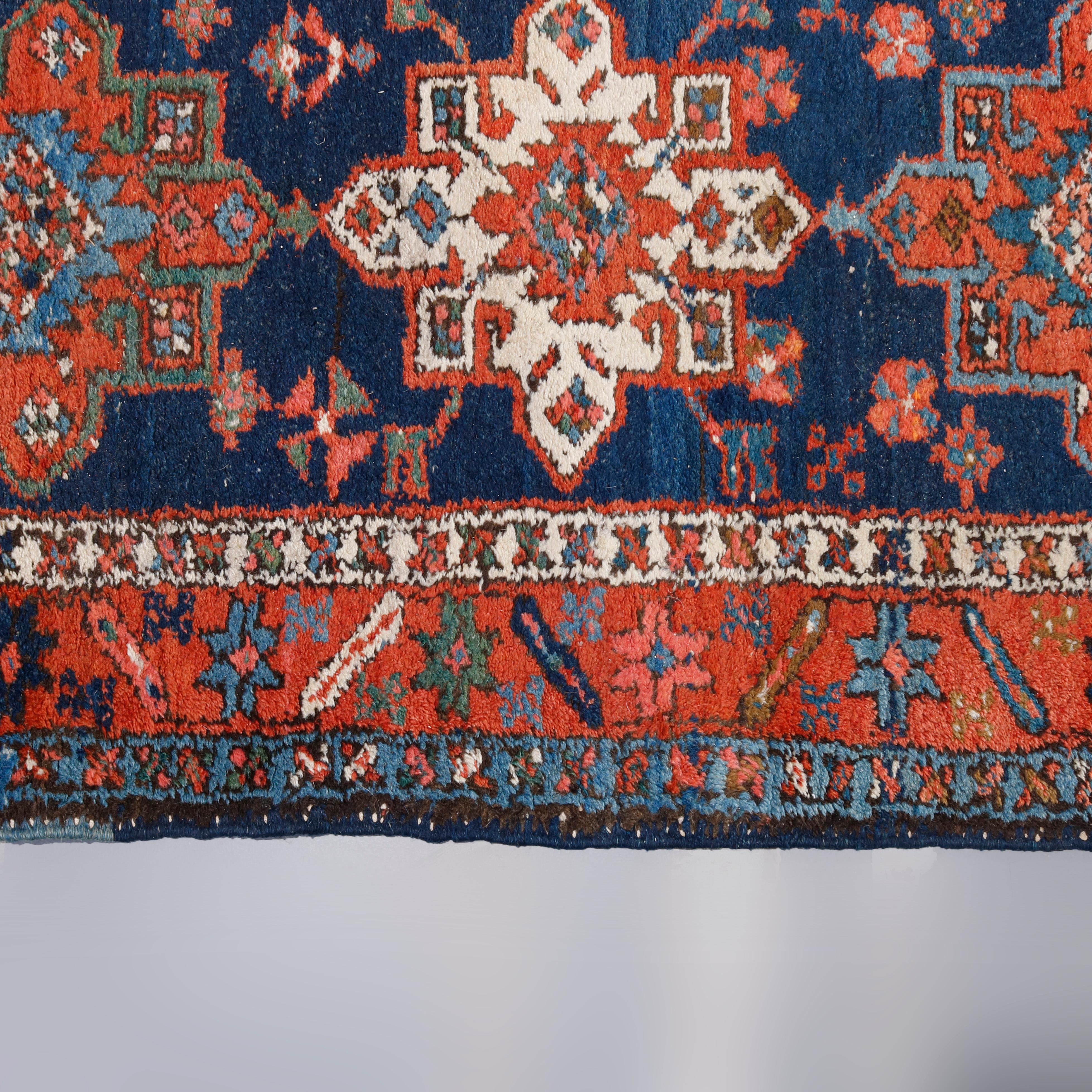 Antique Persian Heriz Oriental Long Rug Runner, circa 1900 1