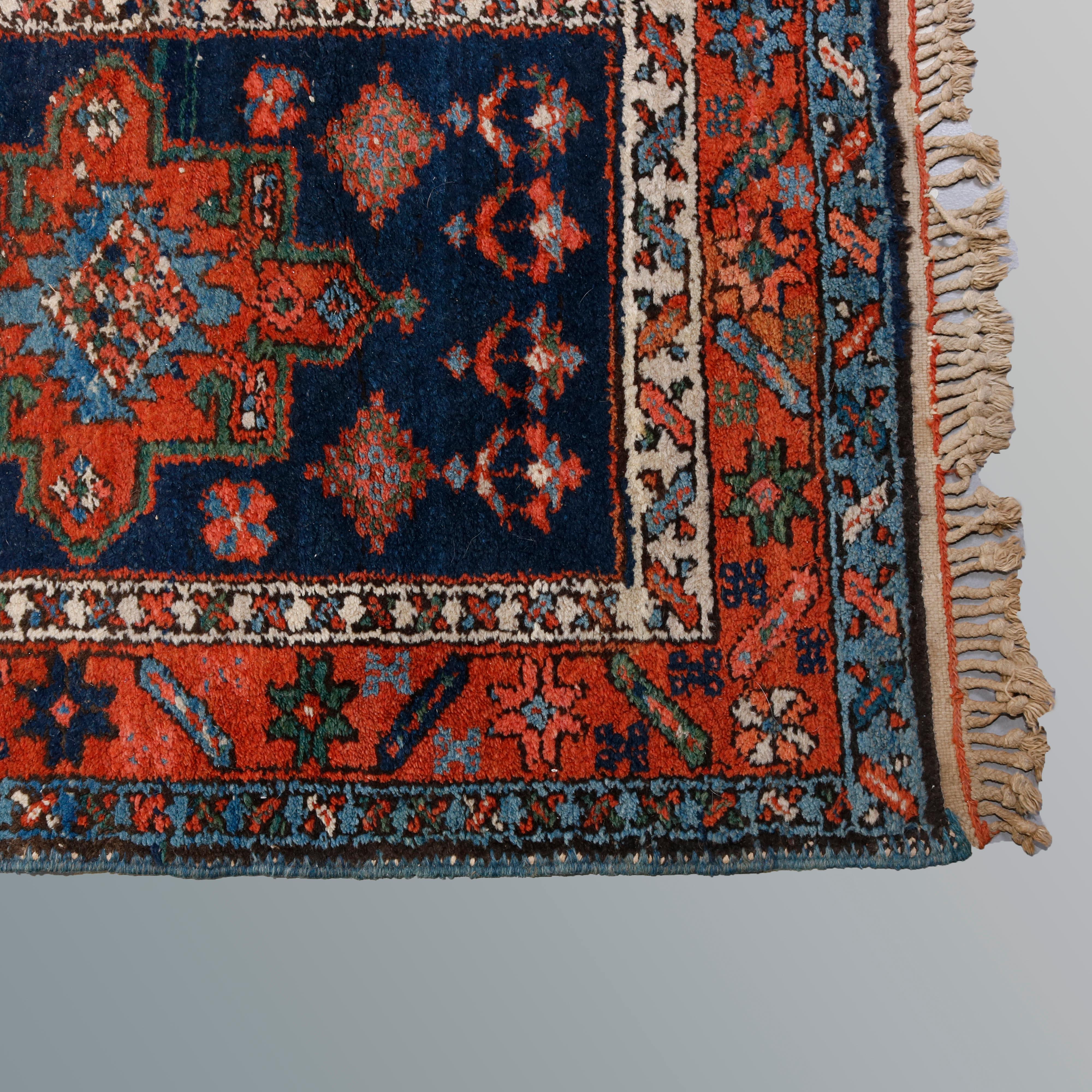 Antique Persian Heriz Oriental Long Rug Runner, circa 1900 3