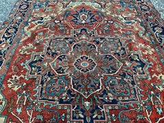Antique Persian Heriz Oriental Rug c. 1930 - RR4798         20% OFF