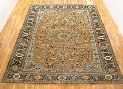 Antique Persian Heriz Oriental Rug, Room Size, W/ Central Medallion