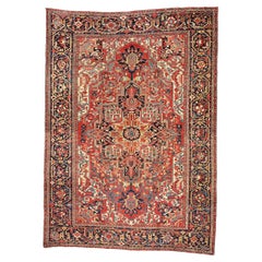 Antique Persian Heriz Palatial Carpet, 13'04 x 18'05