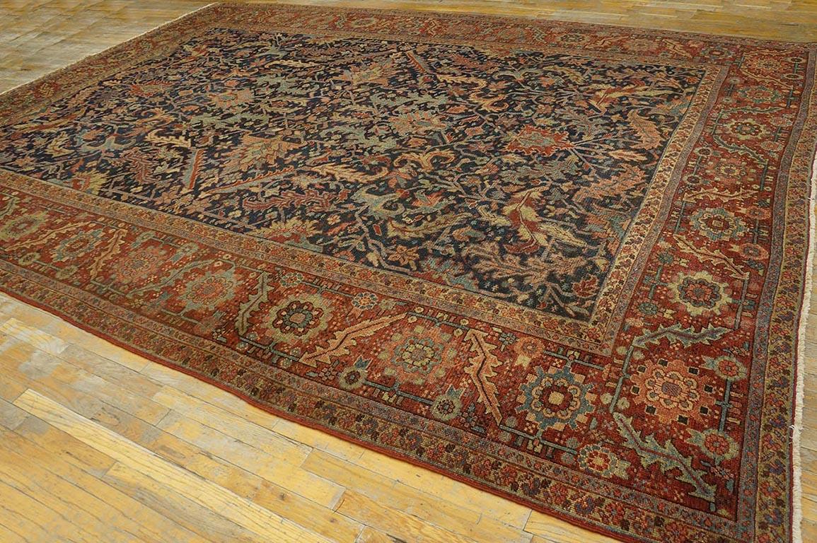 Hand-Knotted Early 20th Century N.W. Persian Heriz Carpet ( 10' x 13'6