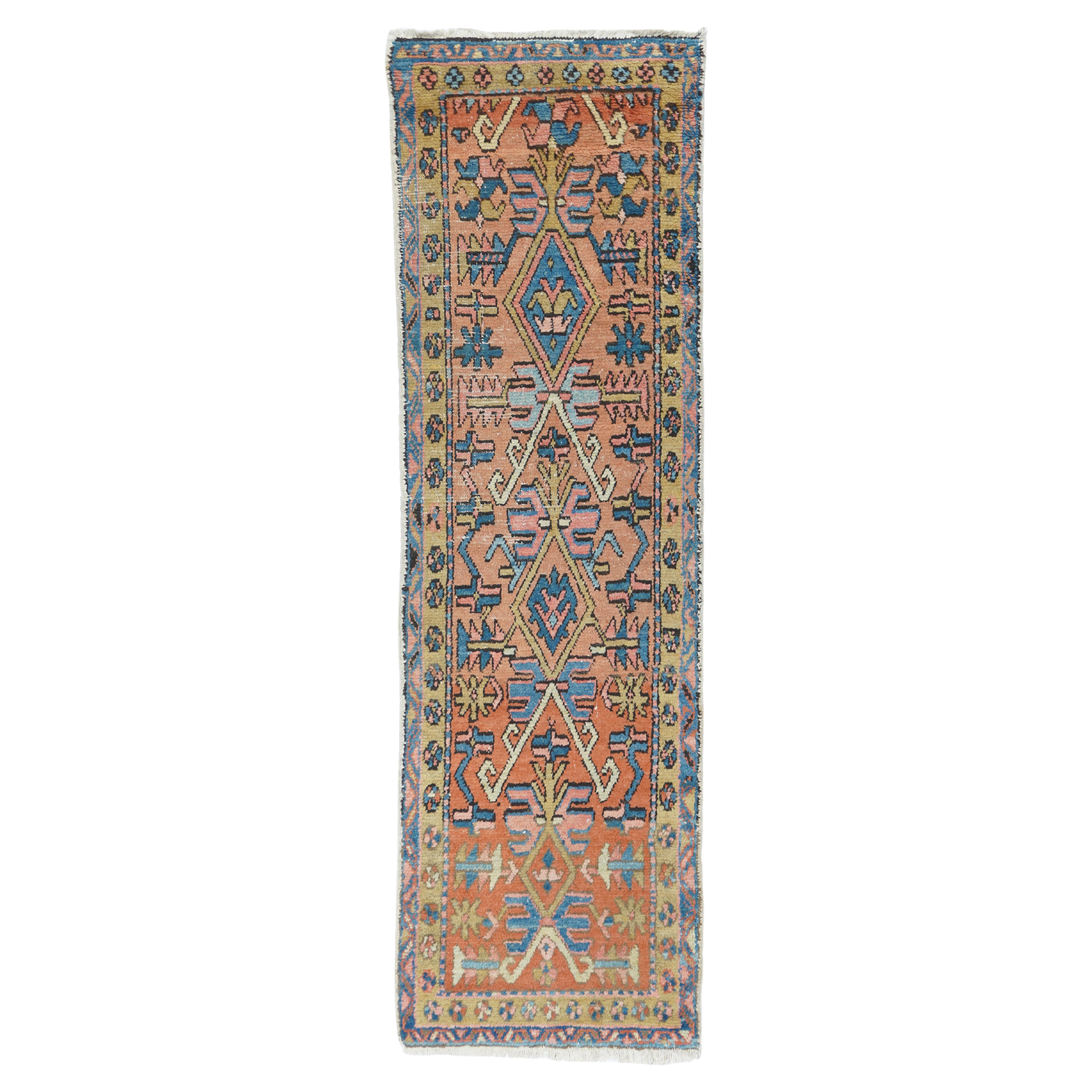 Antique Persian Heriz Rug 2'4'' x 7'10'' For Sale