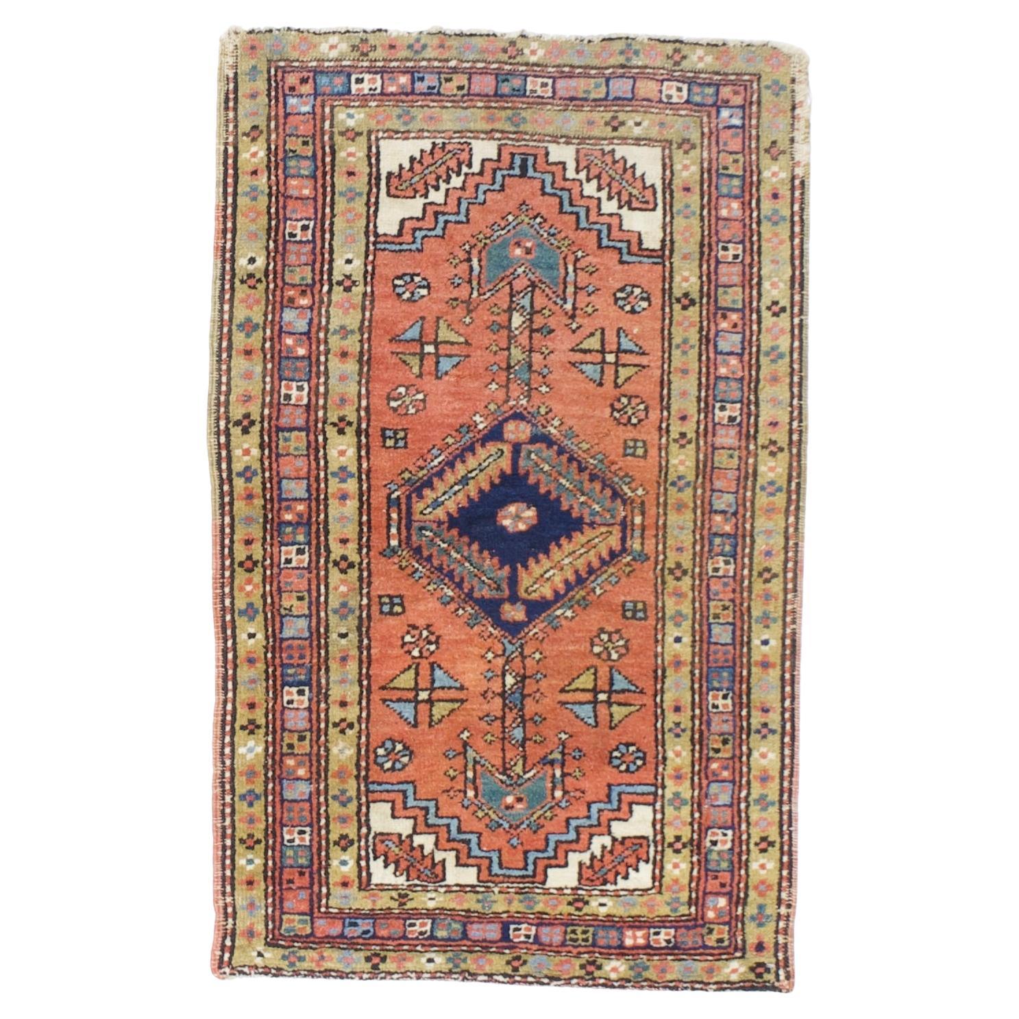 Antique Persian Heriz Rug 2'6" x 4’1”