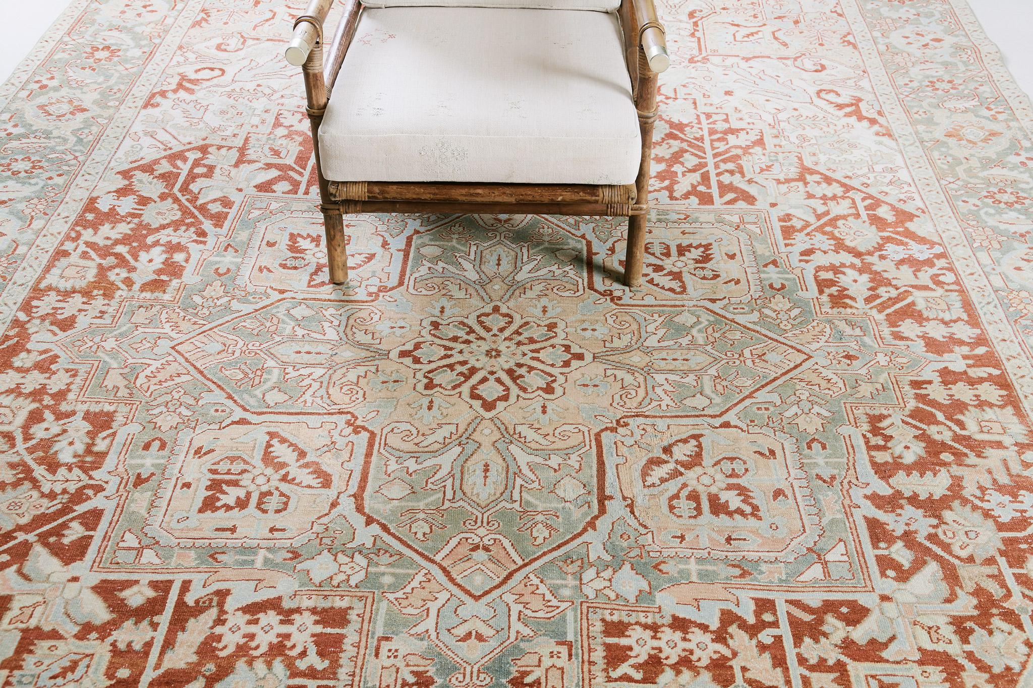 Alfombra persa antigua Heriz 29735 principios del siglo XX en venta