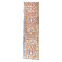 Tapis persan ancien Heriz de 3' x 11'