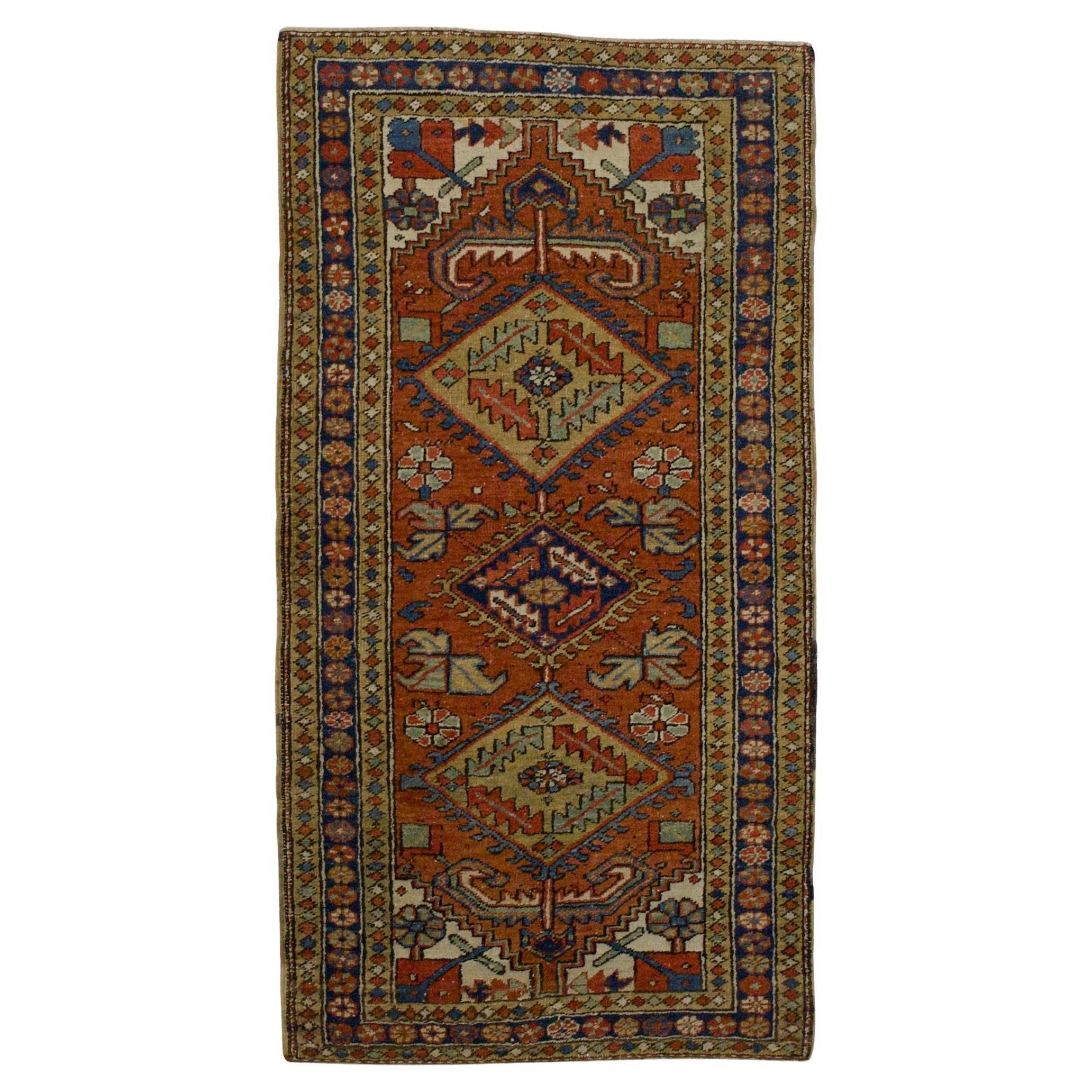 Antiker persischer Heriz-Teppich 3'0" x 5'10"
