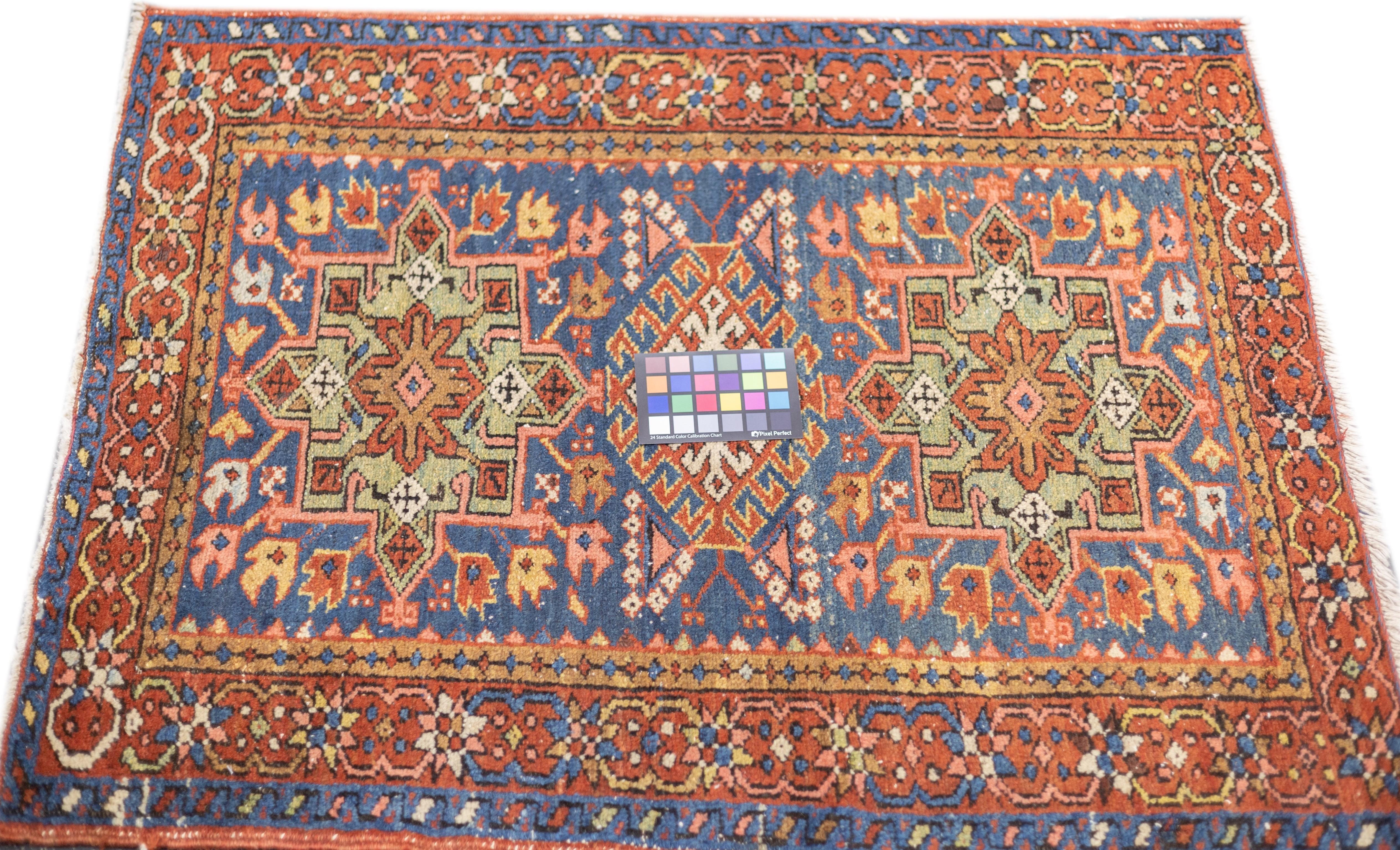 Antique Persian Heriz Rug 3'1'' x 3'11'' For Sale 4
