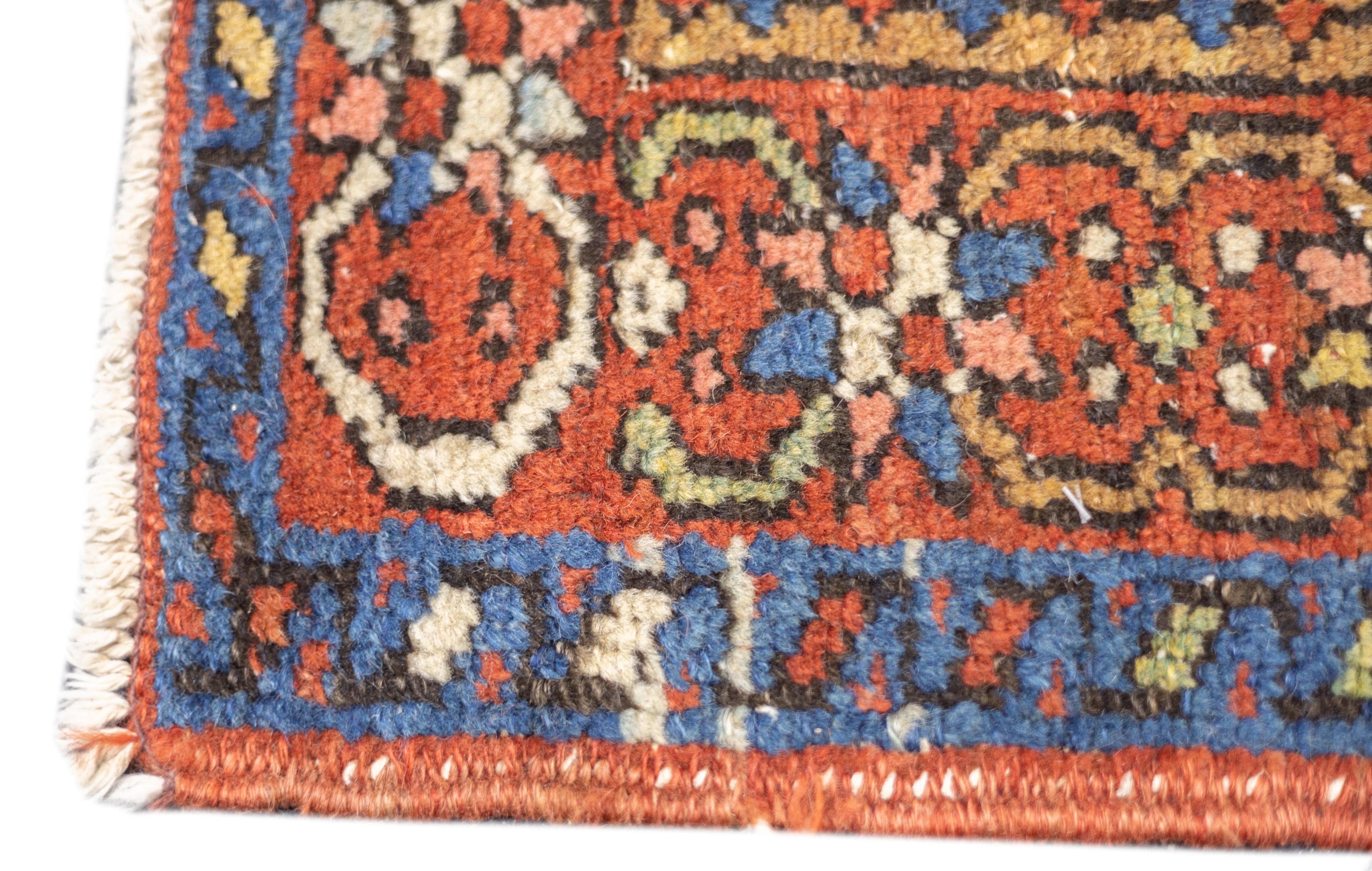 Antique Persian Heriz Rug 3'1'' x 3'11'' For Sale 2