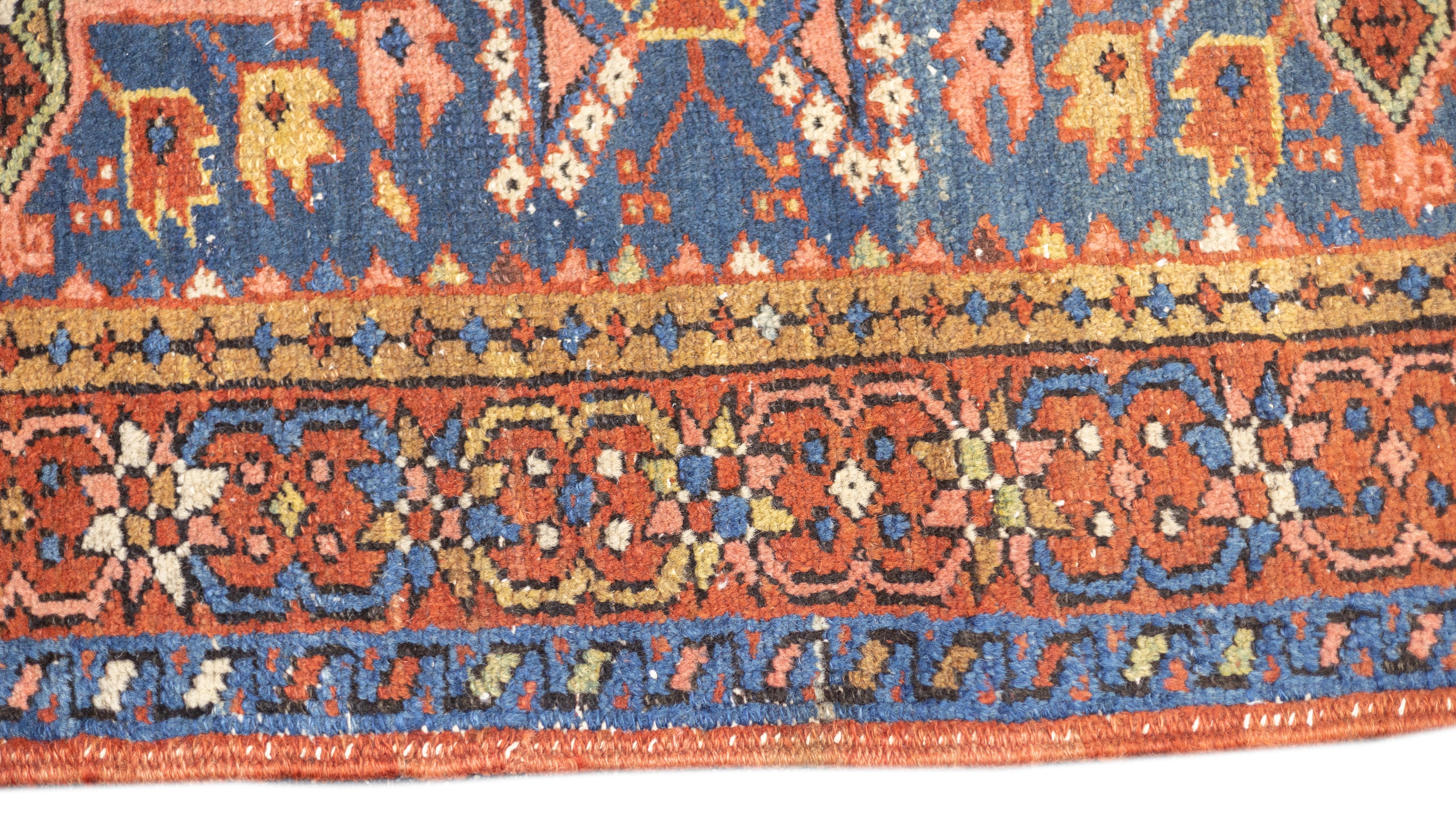 Antique Persian Heriz Rug 3'1'' x 3'11'' For Sale 3