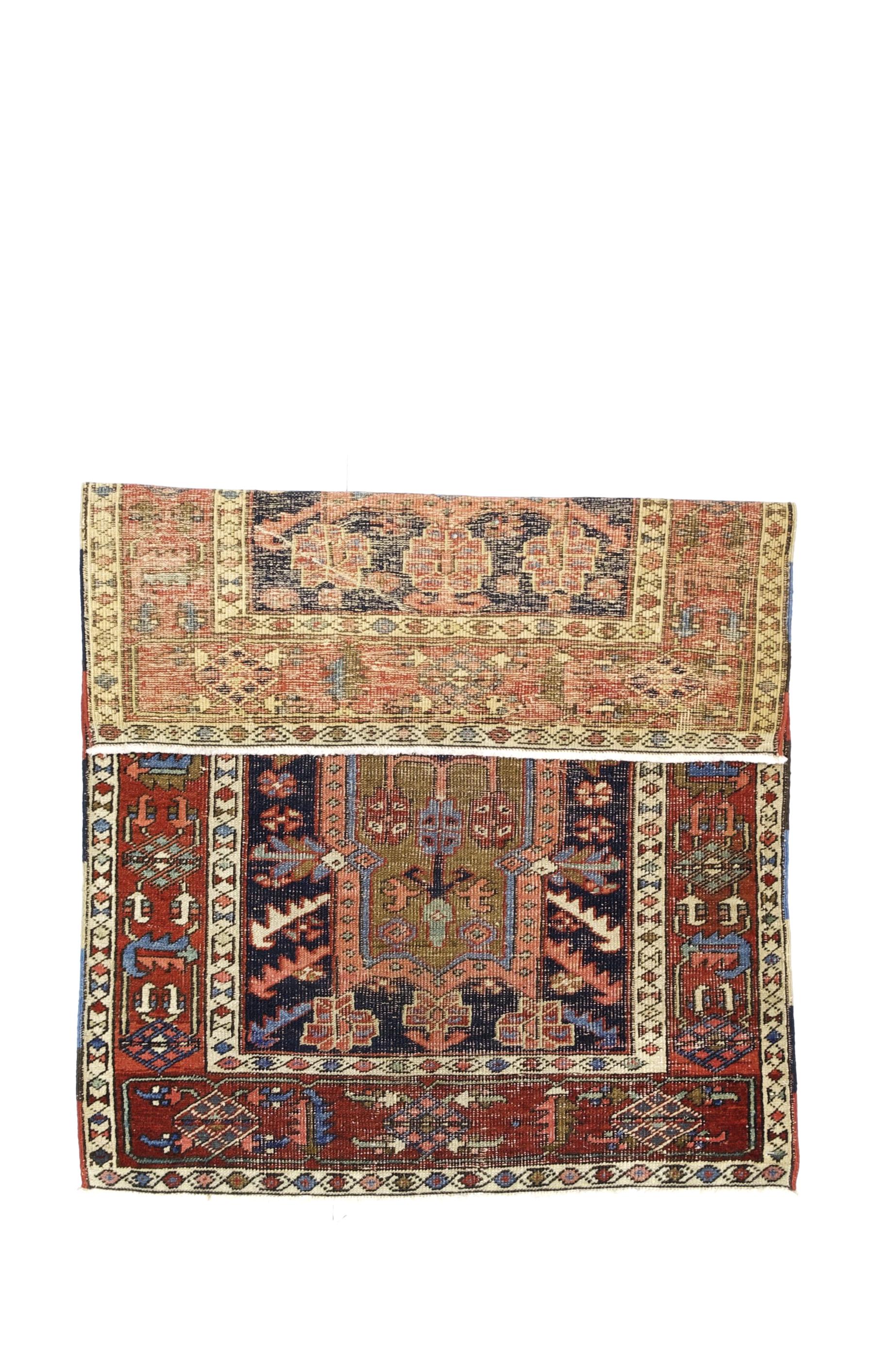 Antique Persian Heriz Rug 3'3