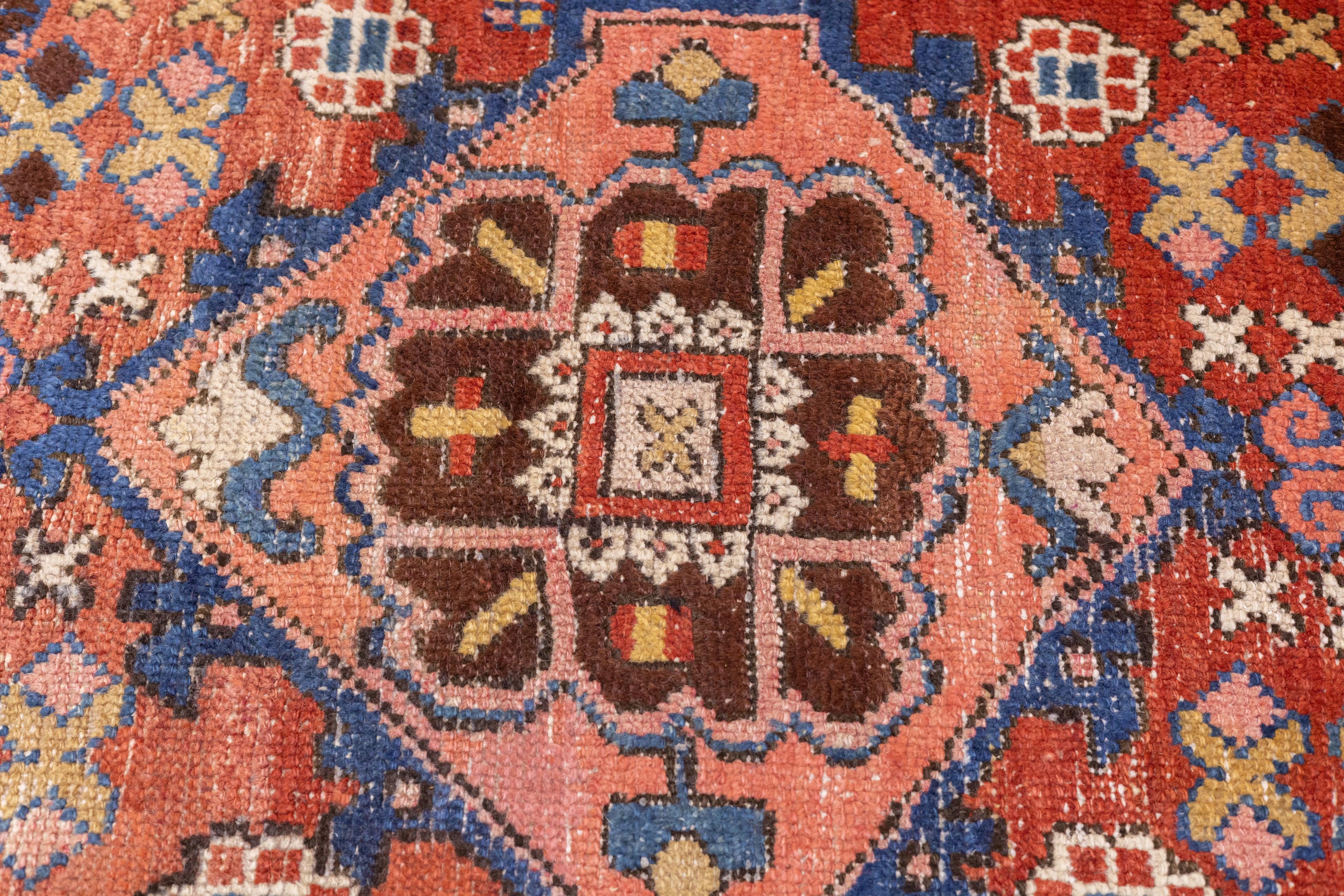 Antique Persian Heriz Rug 3'5'' x 10'1'' For Sale 1