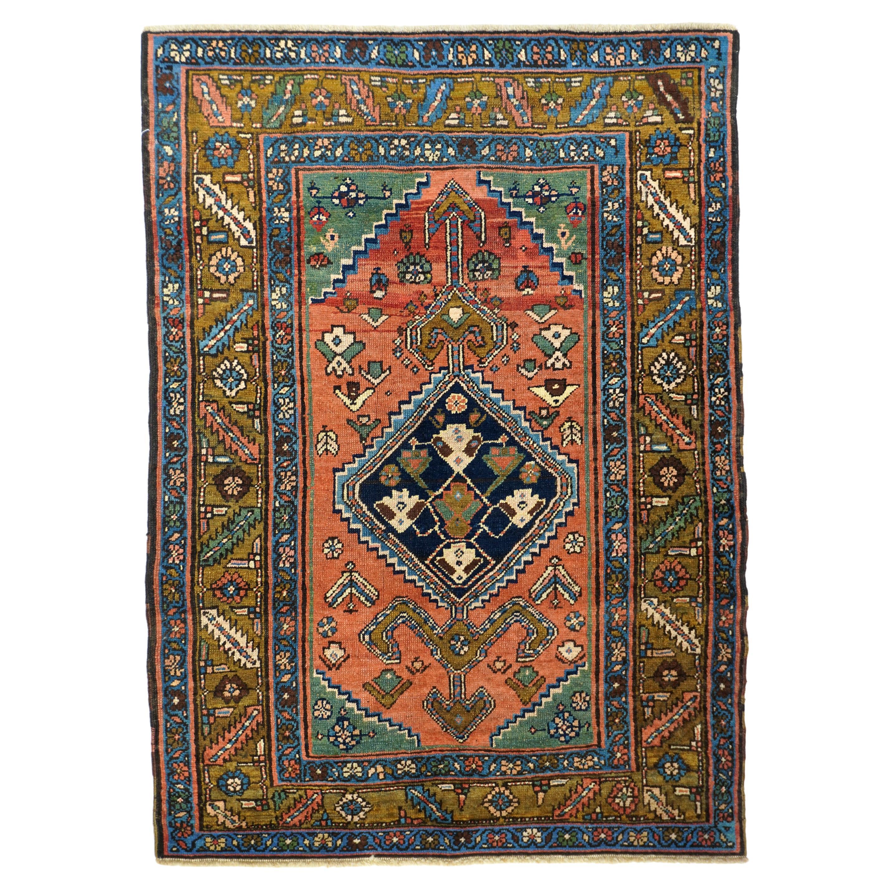 Antique Persian Heriz Rug 3'9'' x 5'1''