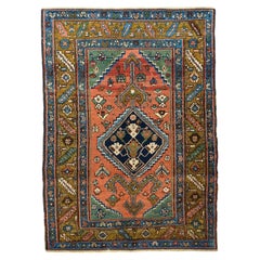 Alfombra persa antigua Heriz 3'9'' x 5'1''