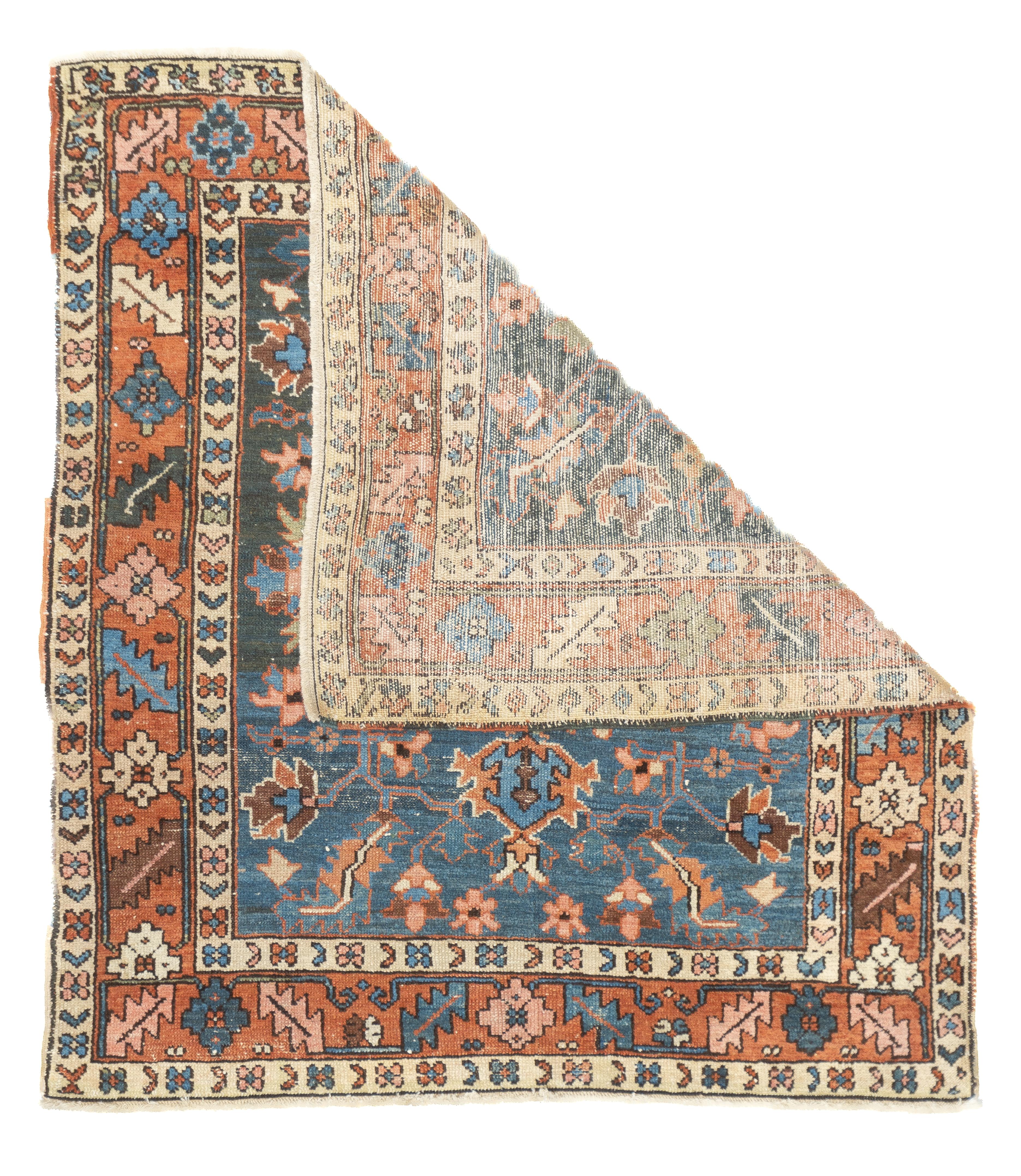 Antiker persischer Heriz-Teppich 4'0