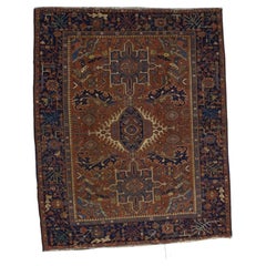 Tapis persan antique Heriz 4'10" x 6'2"