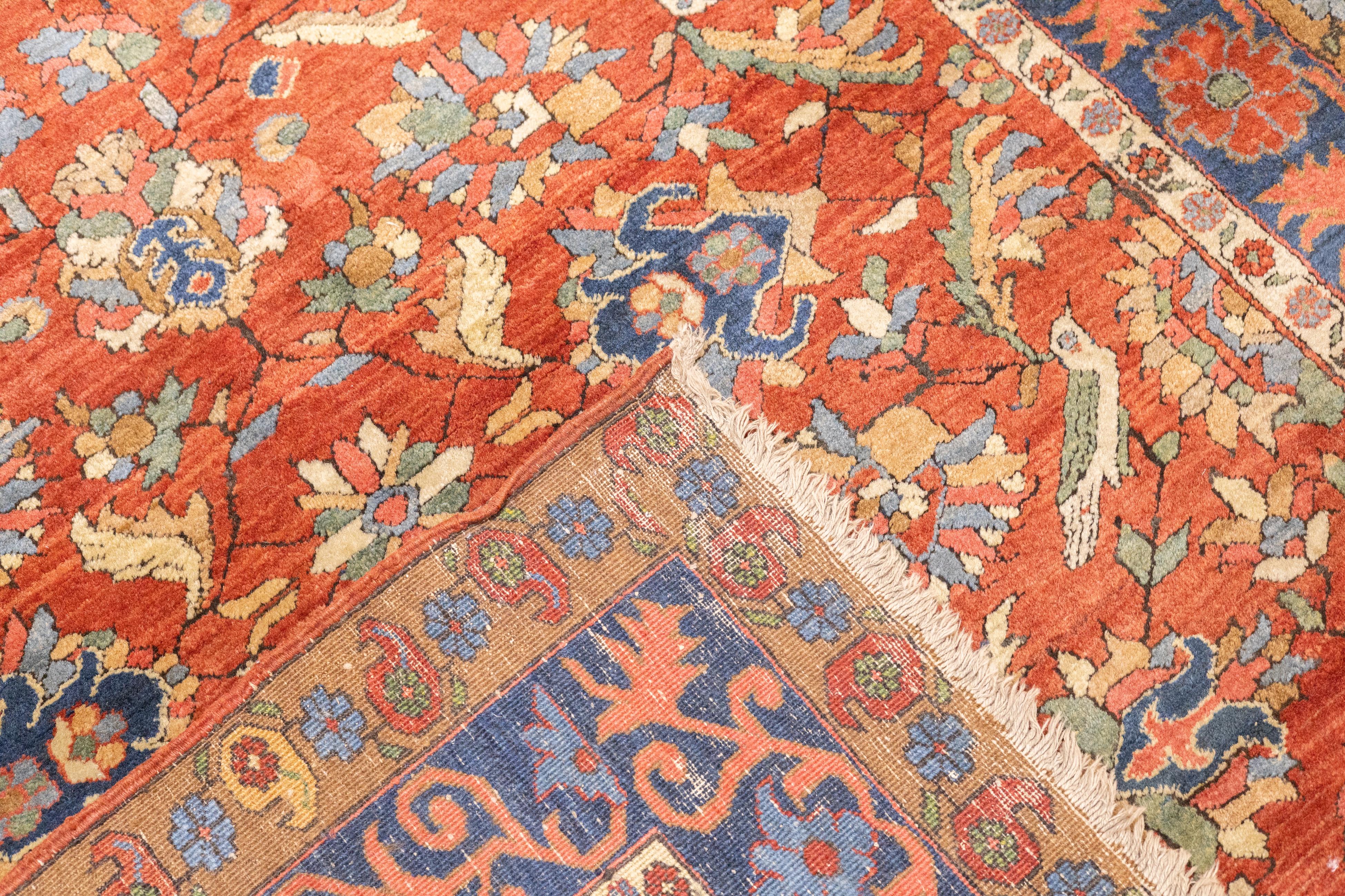 Antique Persian Heriz Rug 4'10'' x 6'6'' For Sale 4