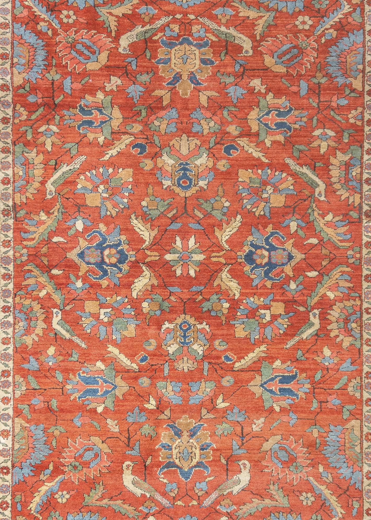 Hand-Knotted Antique Persian Heriz Rug 4'10'' x 6'6'' For Sale