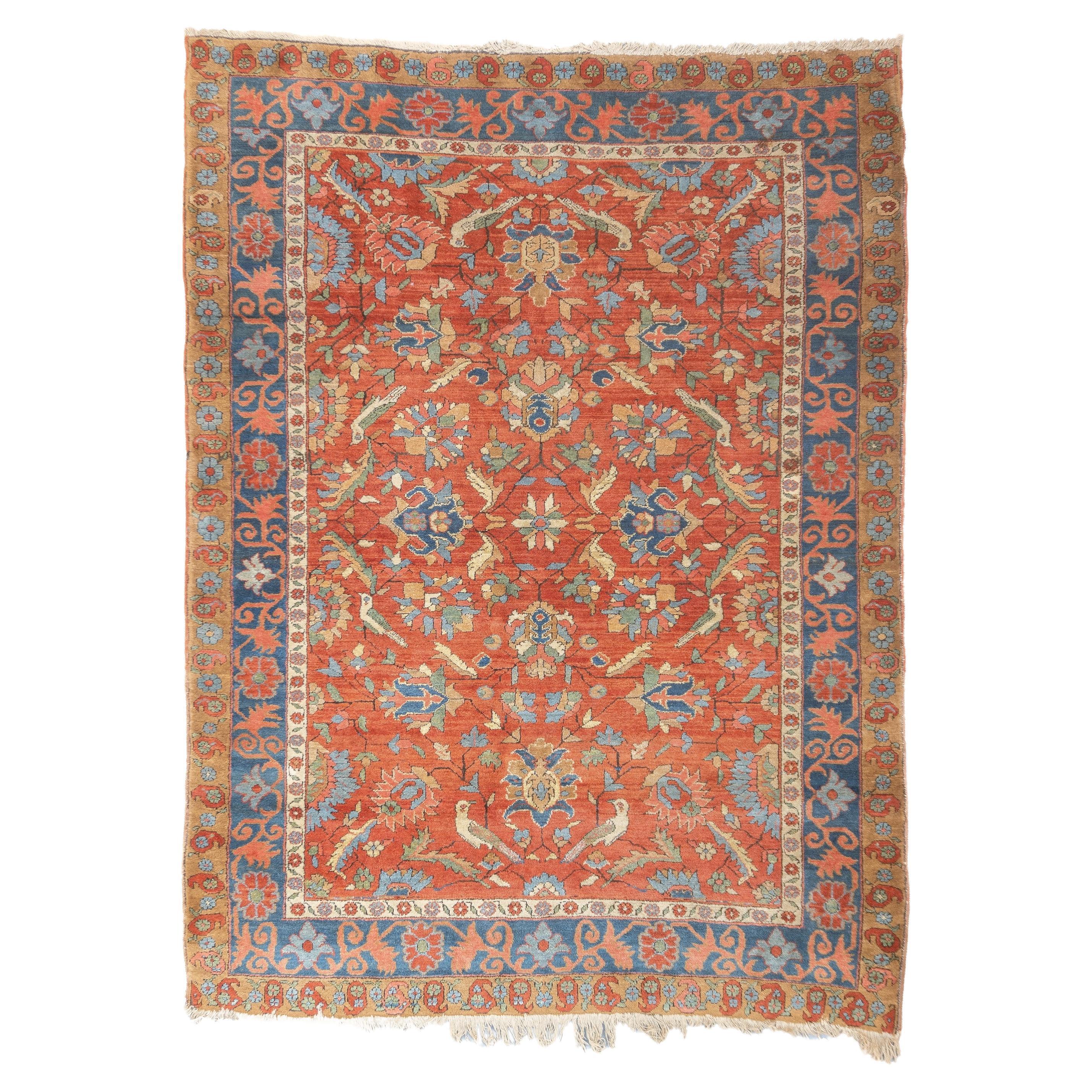 Antiker persischer Heriz-Teppich 4'10'' x 6'6''