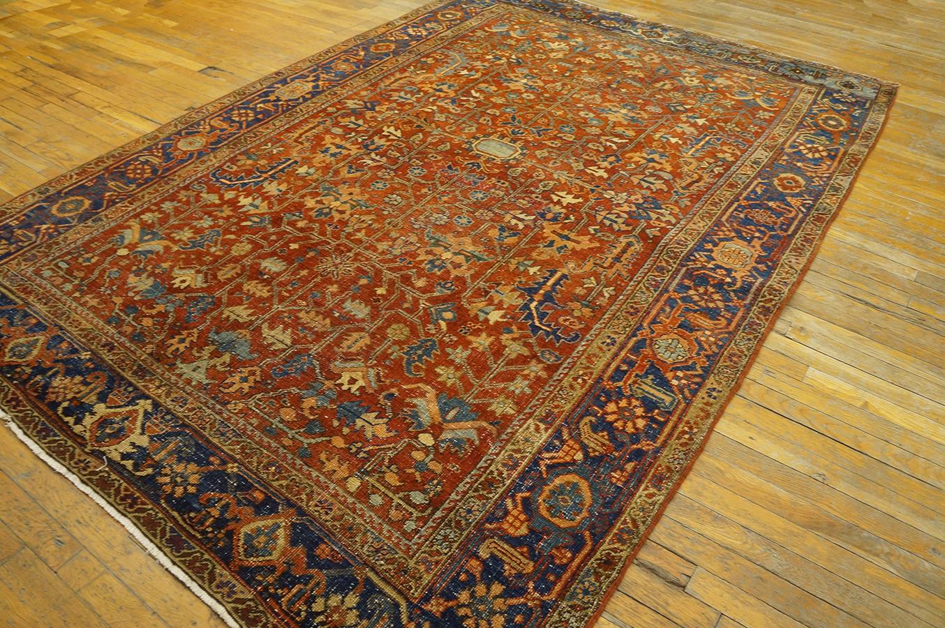 Early 20th Century N.W.  Persian Heriz Carpet ( 6'4''x 9'1'' - 193 x 277 ) For Sale 6