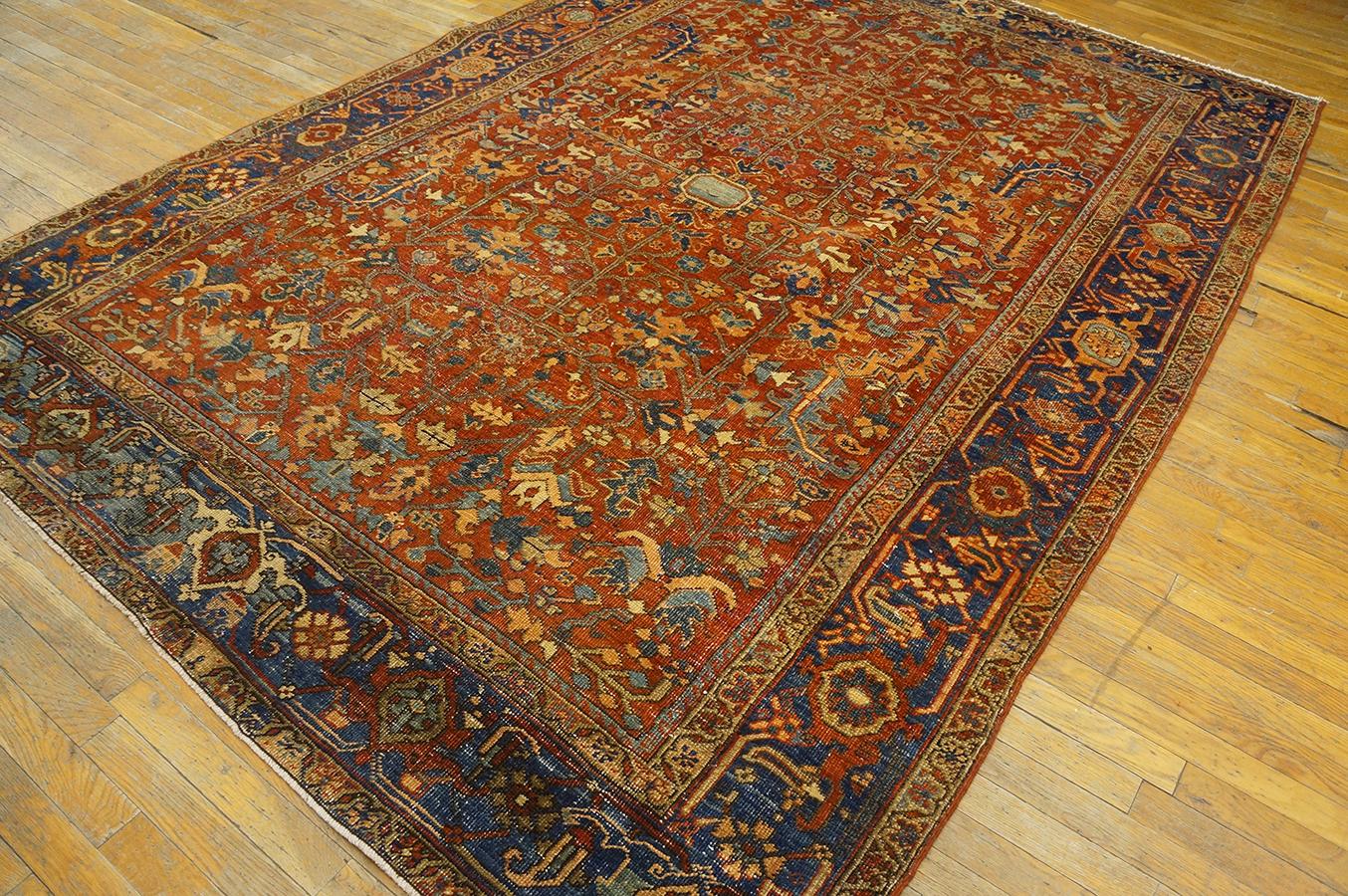 Wool Early 20th Century N.W.  Persian Heriz Carpet ( 6'4''x 9'1'' - 193 x 277 ) For Sale