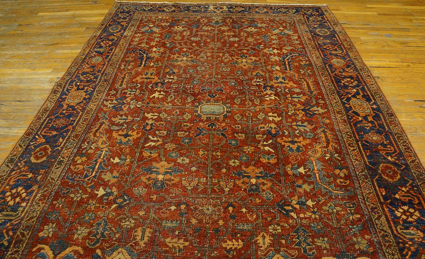 Early 20th Century N.W.  Persian Heriz Carpet ( 6'4''x 9'1'' - 193 x 277 ) For Sale 3