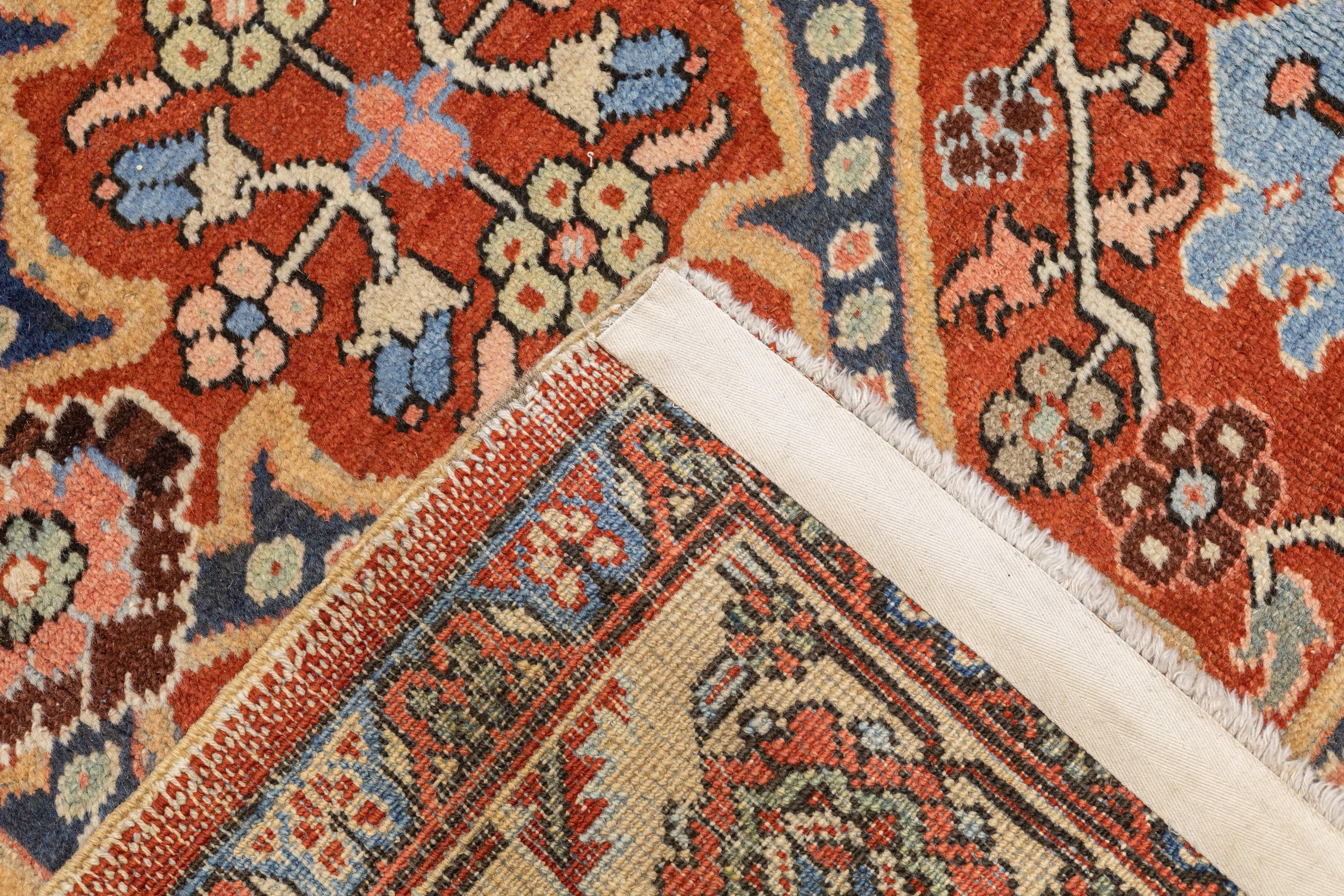 Antique Persian Heriz Rug 7'9'' x 10'5'' For Sale 2