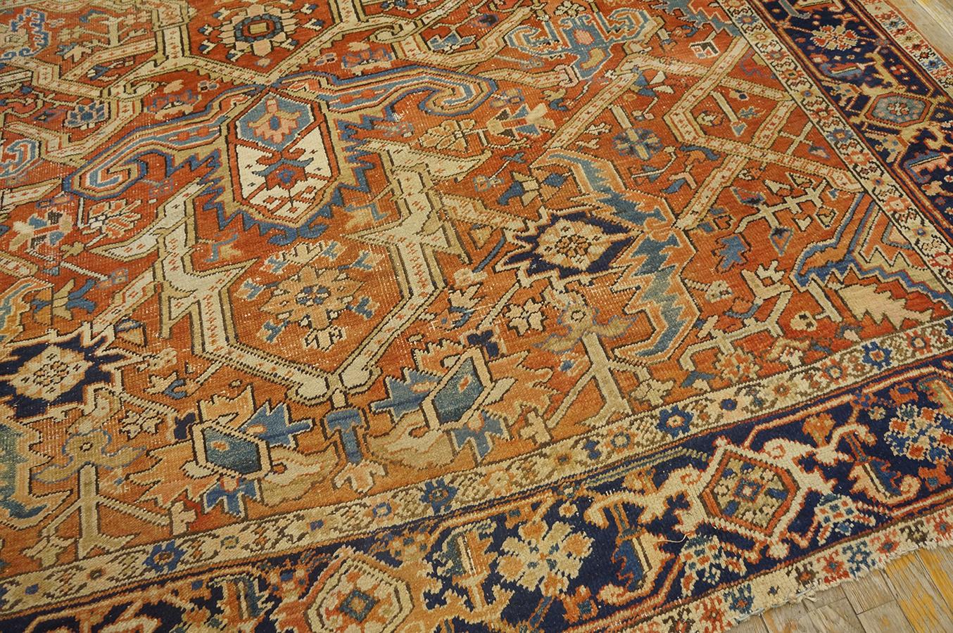 Lana Fine del XIX secolo N.W. Tappeto Persiano Heriz ( 8'3'' x 11'6'' - 250 x 350 cm ) in vendita