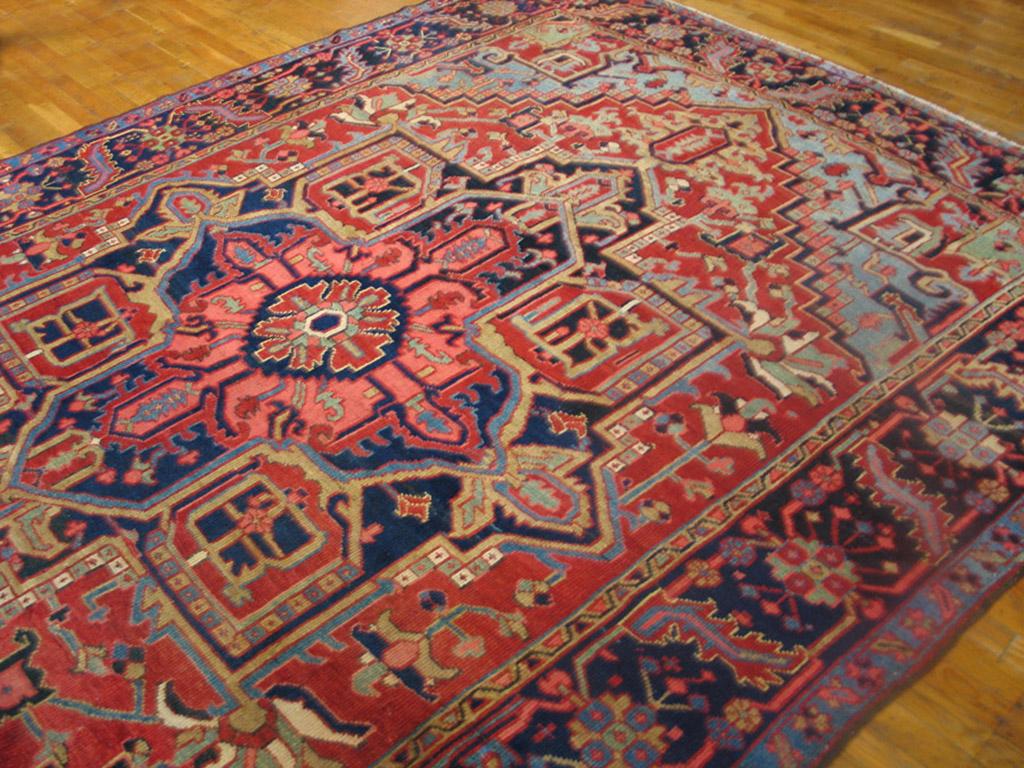 Antique Persian Heriz (Karajeh) Carpet In Good Condition In New York, NY