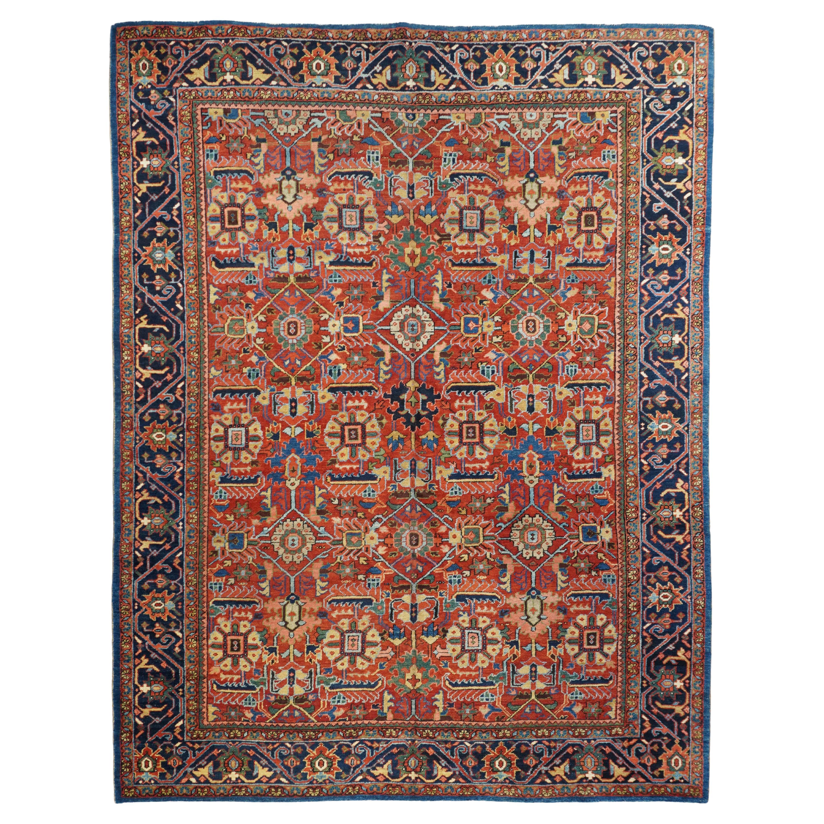 Antique Persian Heriz Rug 8'5" x 10’5”