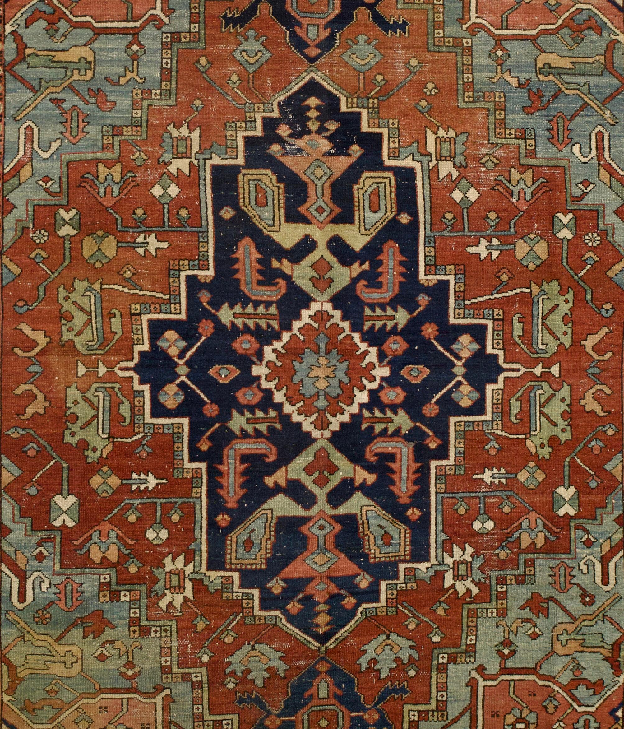 Antiker persischer Heriz-Teppich 8'5
